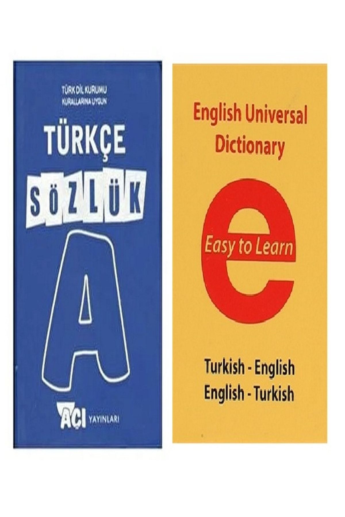 Açı Yayınları Sözlük TDK Kurallarına Uygun Türkçe Sözlük - Türkçe İngilizce - İngilizce Türkçe Sözlük Açı Yayınlar