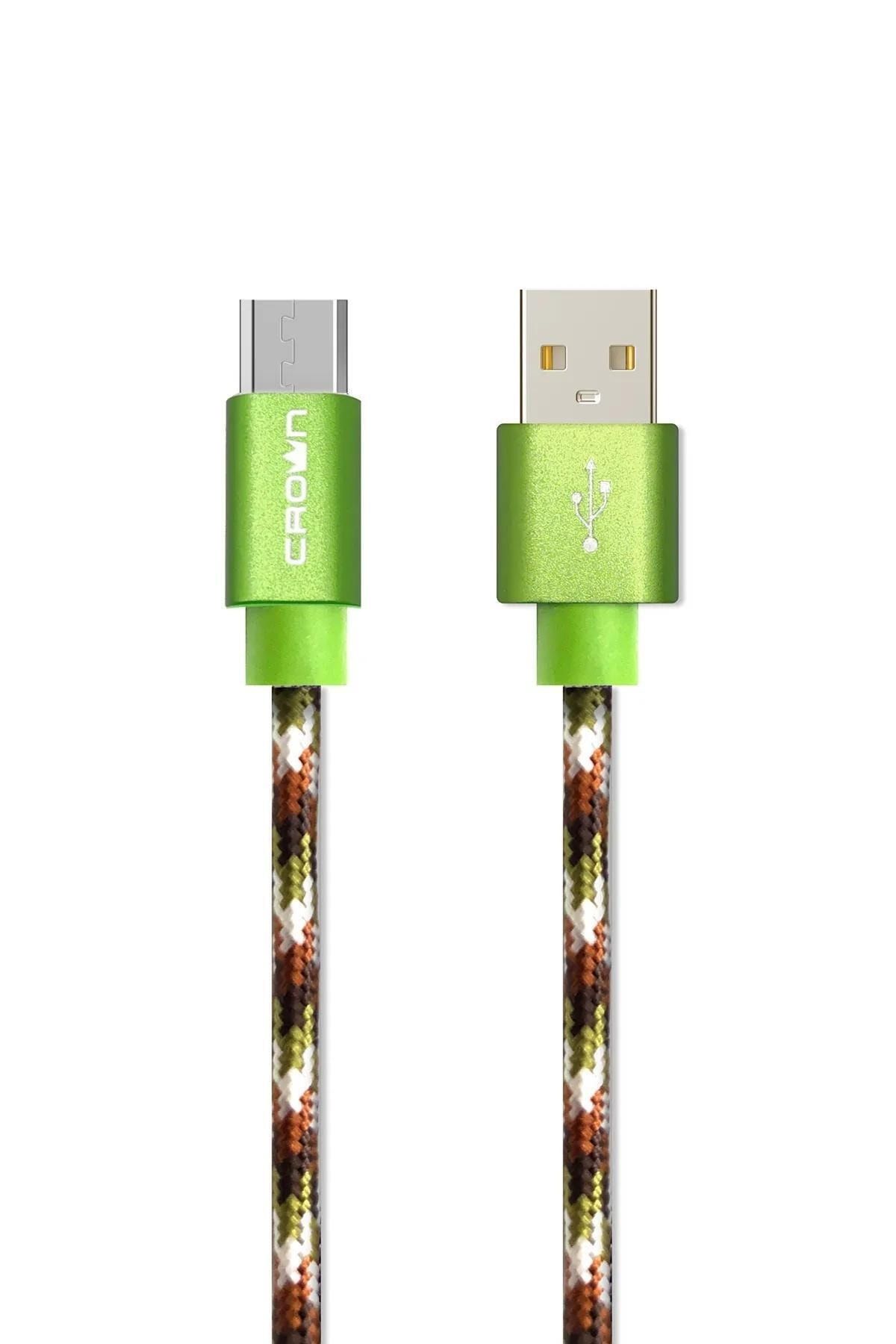 Crown Micro Micro USB Hızlı Şarj Destekli Örgü Kablo (3092M)