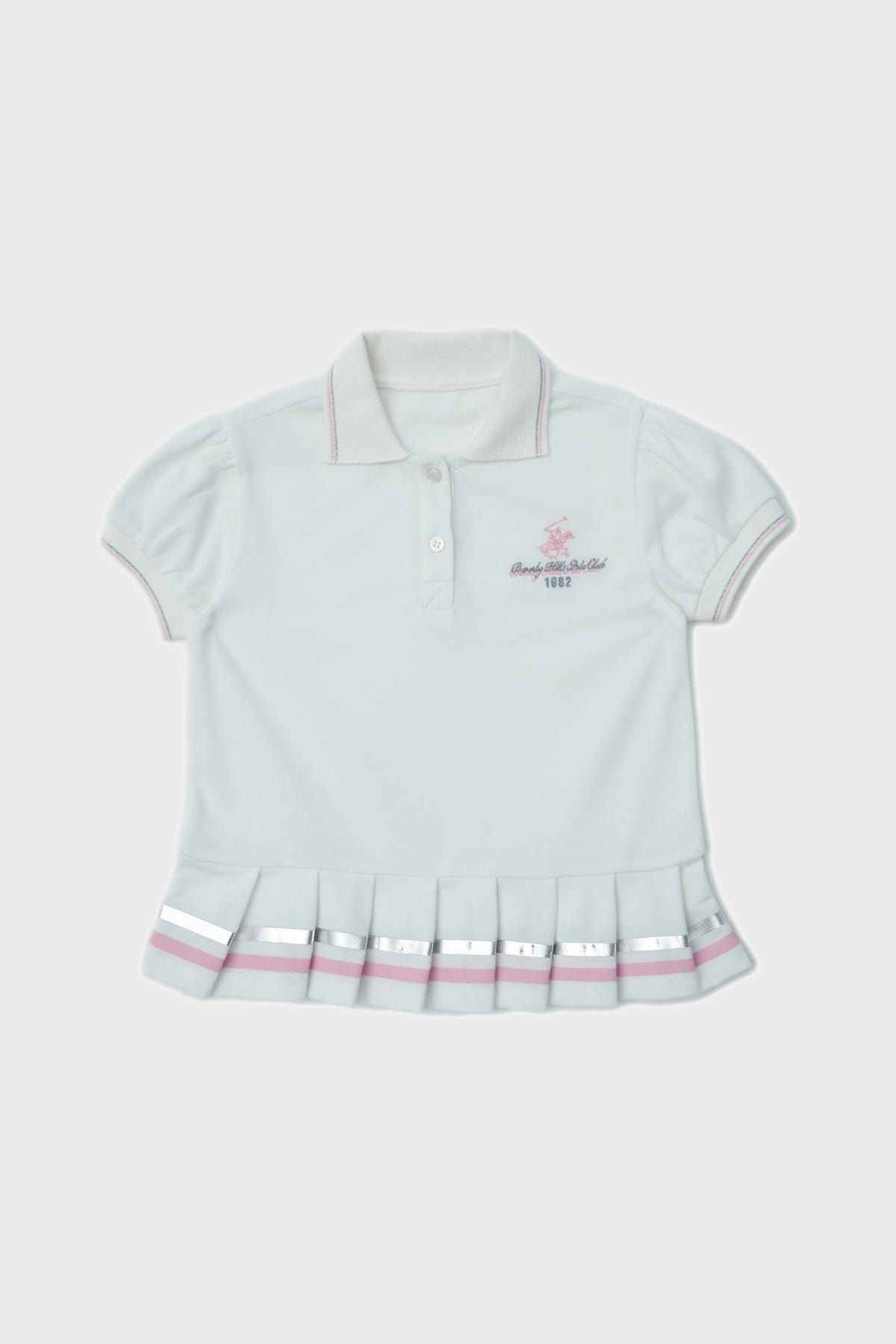 Beverly Hills Polo Club Kız Çocuk Beyaz T-Shirt 23SS2BHG520