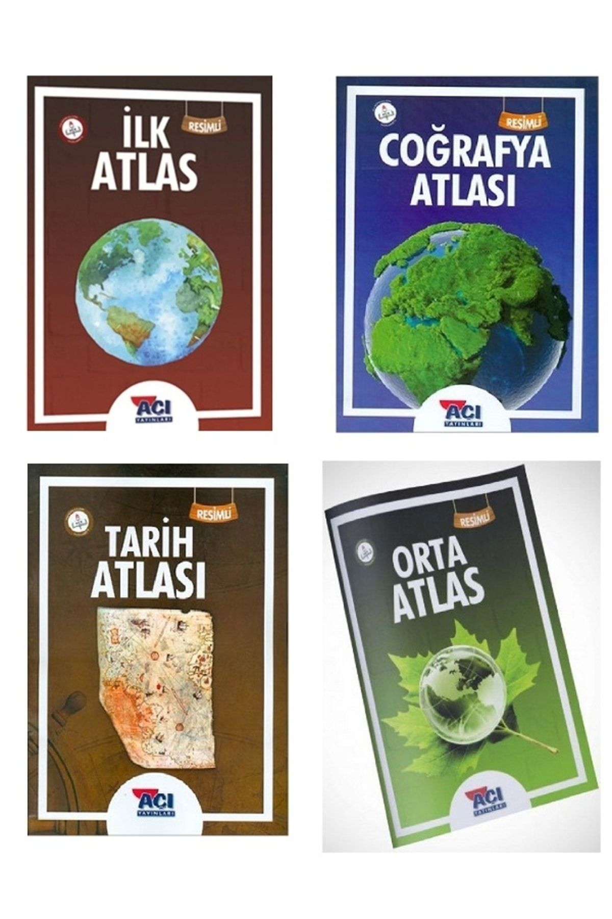 Açı Yayınları Resimli Atlas - İlk Atlas - Coğrafya Atlası - Tarih Atlası - Orta Atlas Açı Yayınları