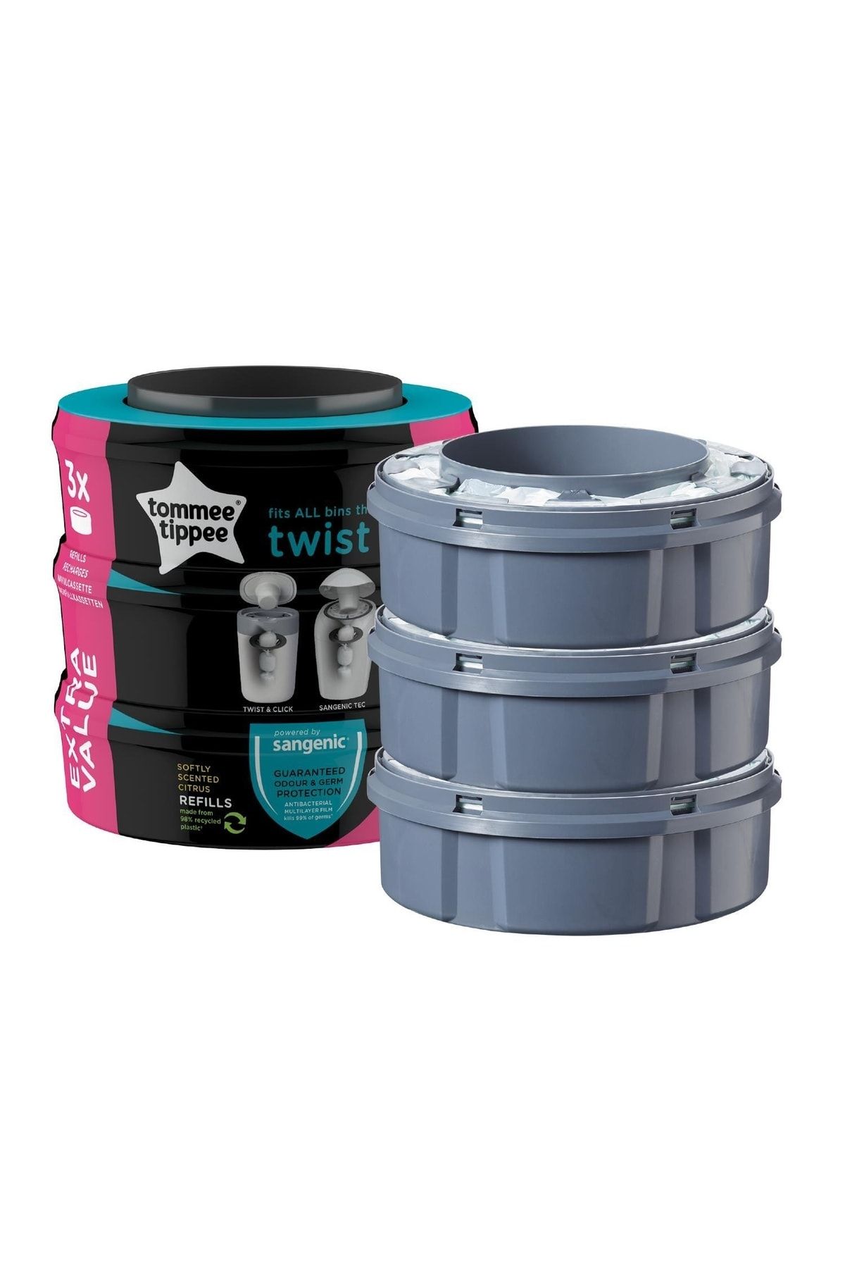 Tommee Tippee Twist Click Çöp Poşeti 3'lü