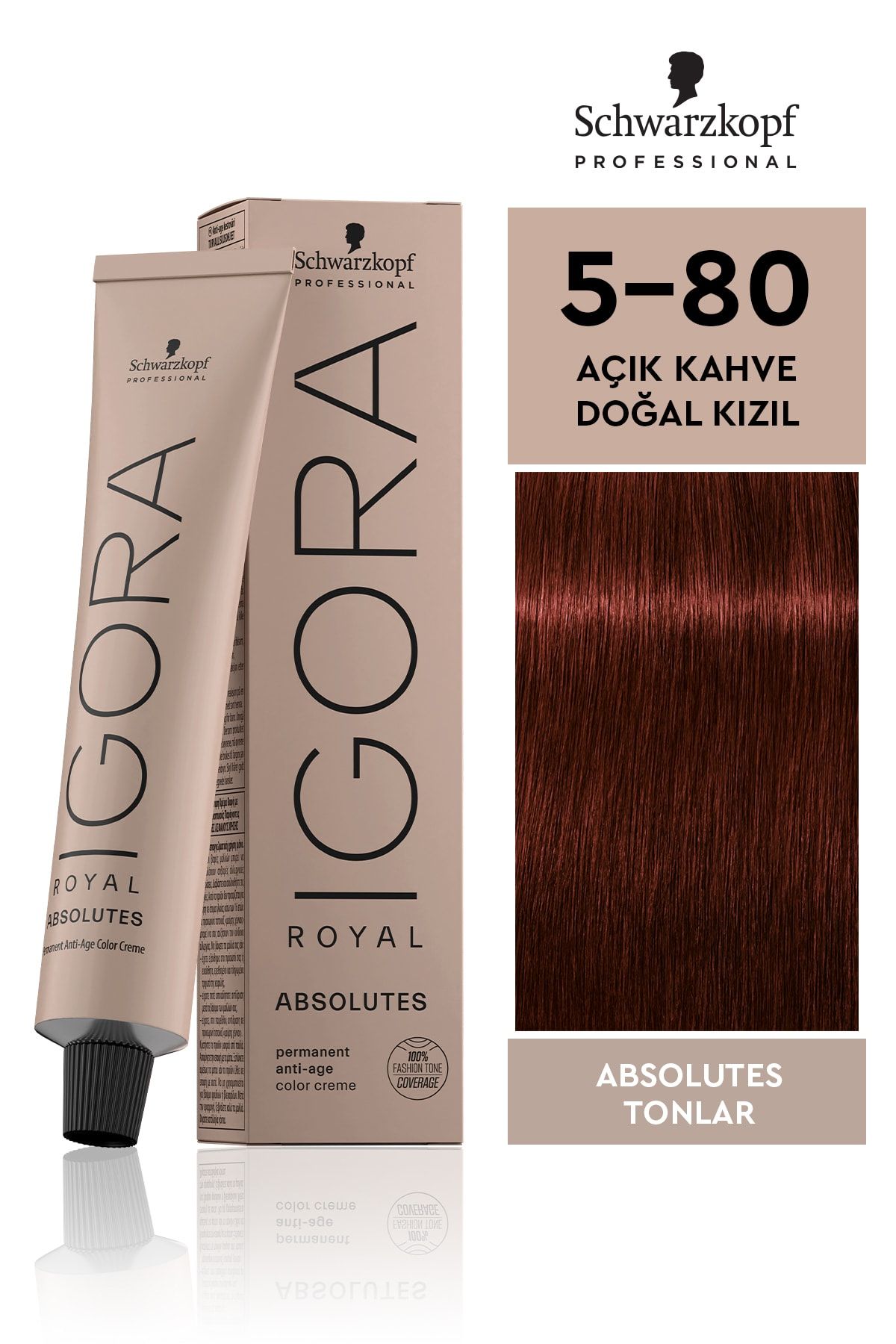 Igora Royal Absolutes Tonlar 5-80 Açık Kahve - Doğal Kızıl Saç Boyası 60 ml