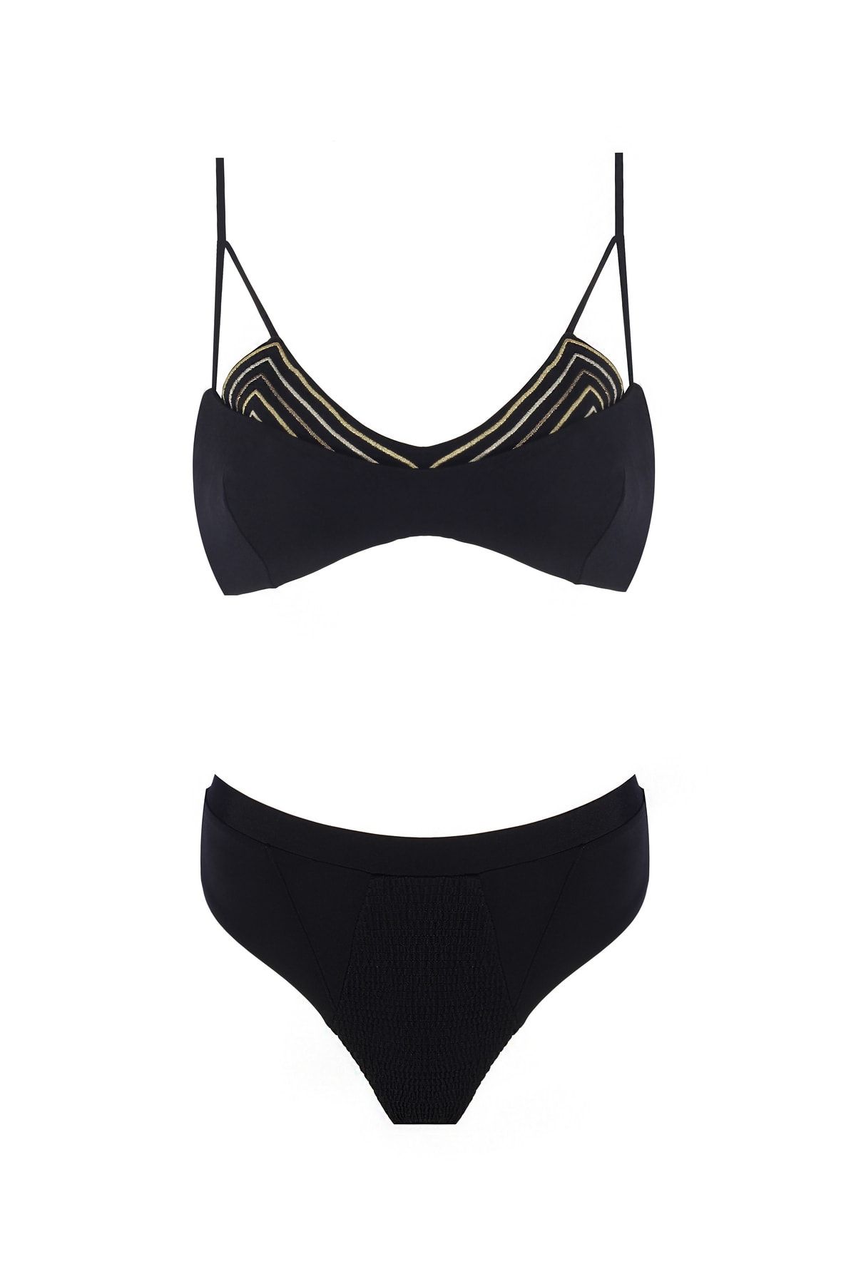 Monument Swimwear Pheme New - Bikini Takım - Siyah Altın