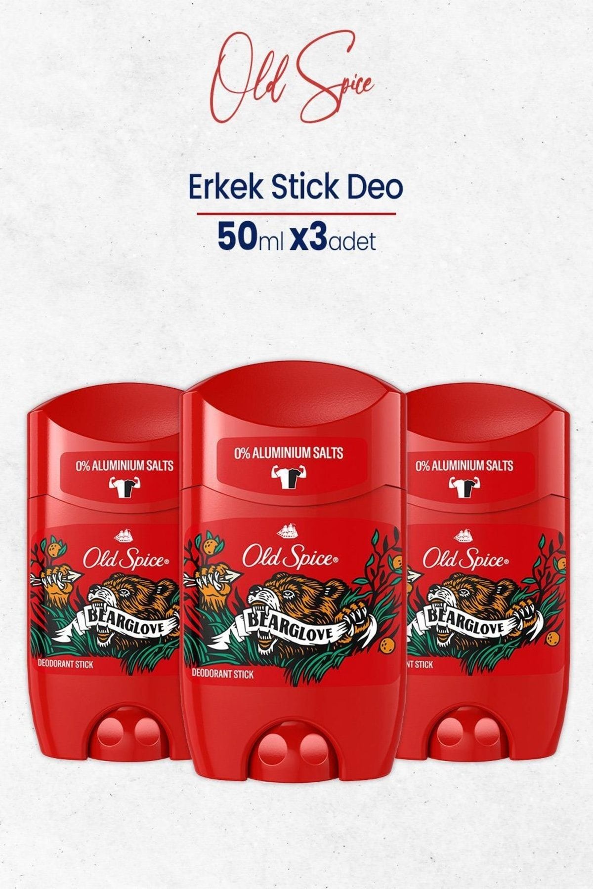 Old Spice Bearglove Erkek Stick Deodorant 50 Ml X 3 Adet EXP S.K.T 12/2025