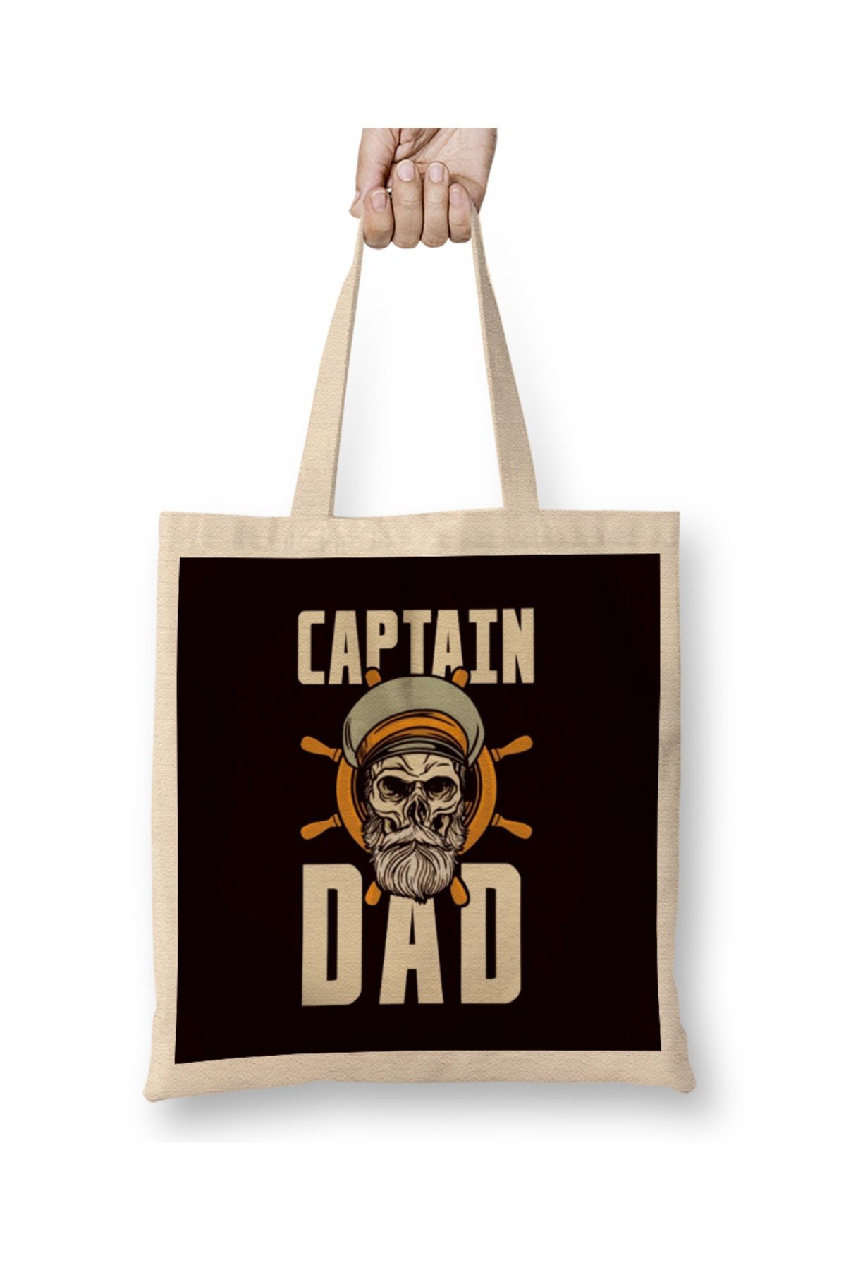 Humuts Captain Dad Daddy Sailor Seaman Papa Father Poppa Husband Bez Çanta Uzun Saplı
