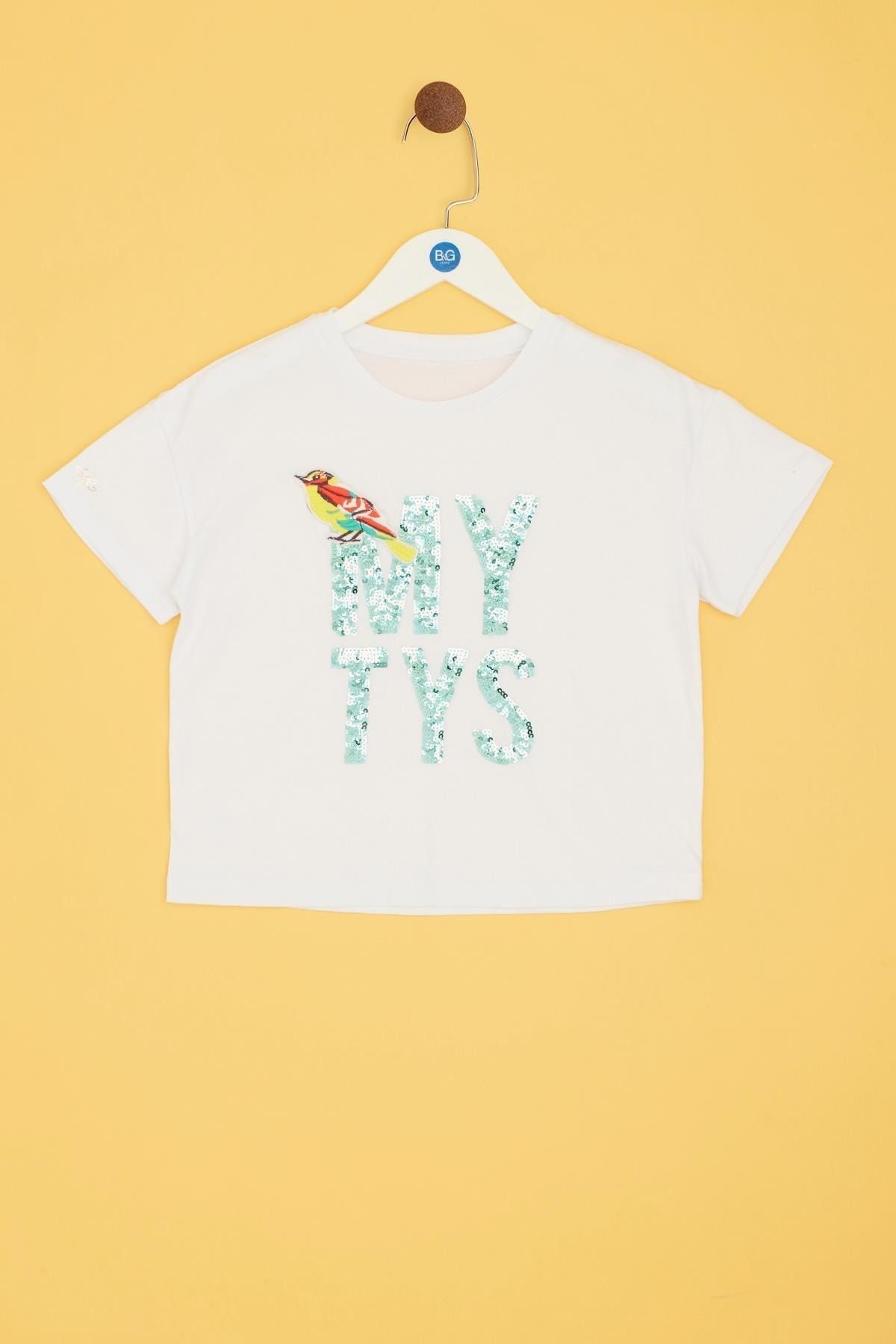 Tyess Kız Çocuk Beyaz T-shirt