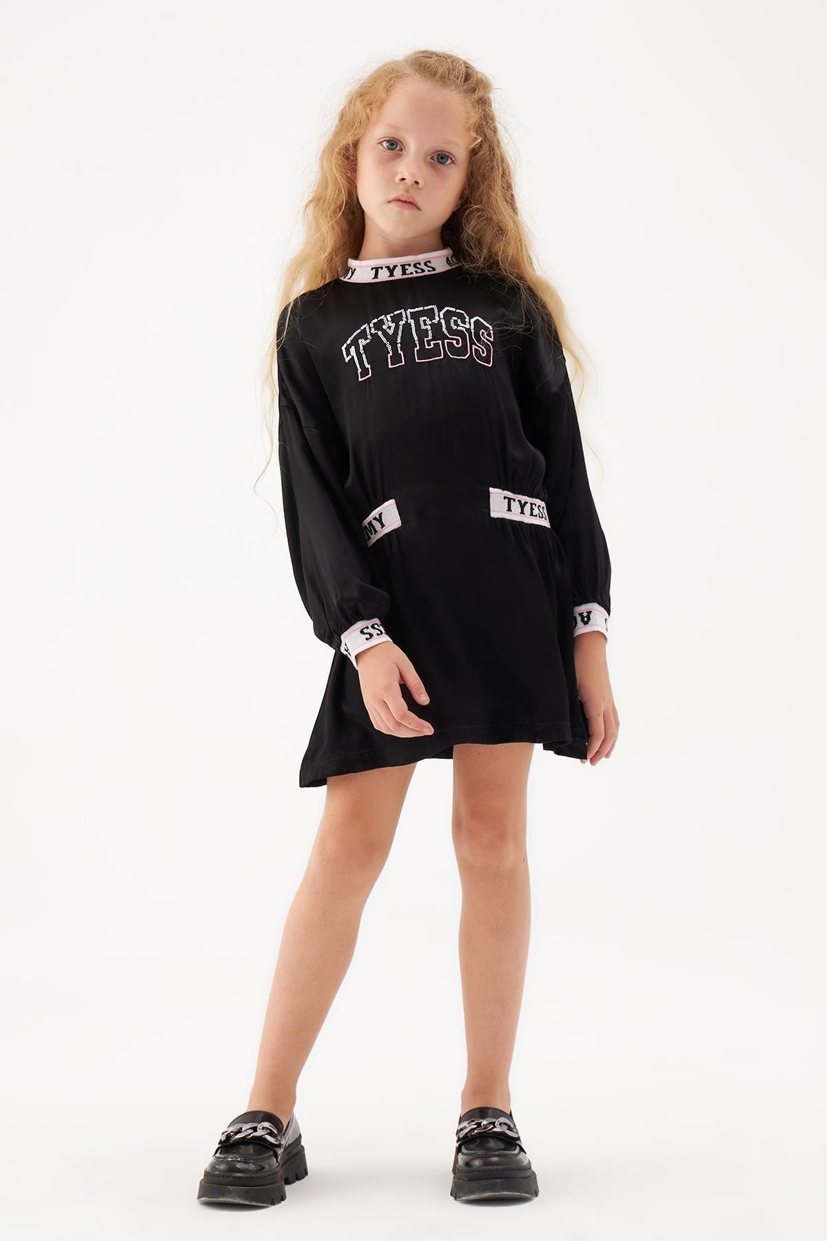 Tyess Kız Çocuk Siyah Elbise