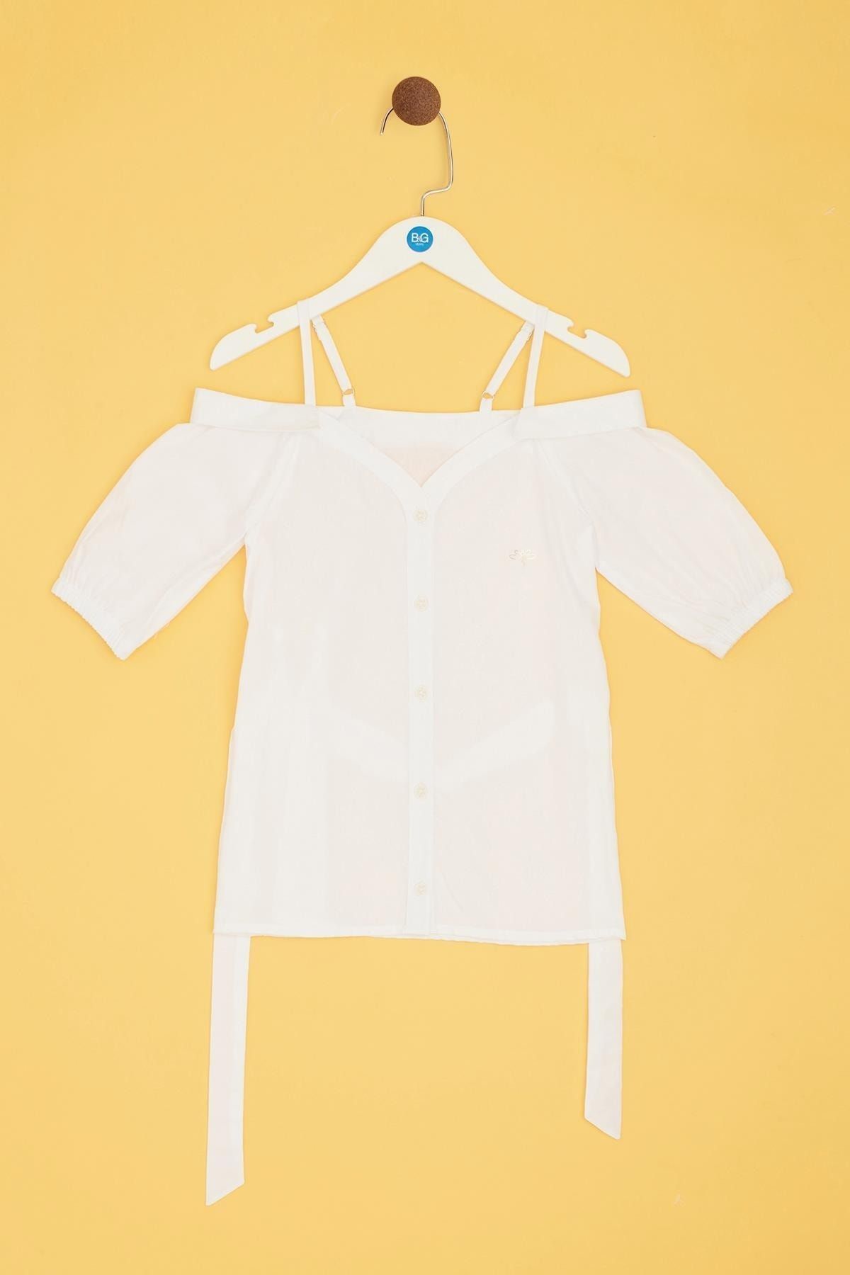 Tyess Kız Çocuk Beyaz Gömlek