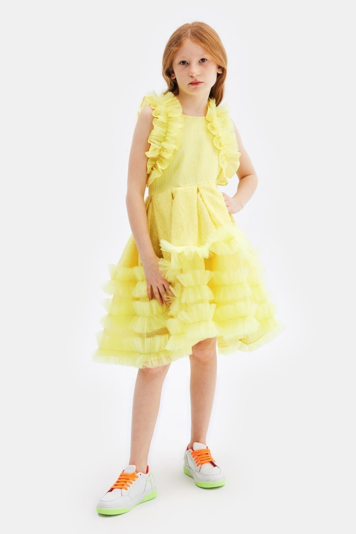 Lia Lea Kız Çocuk Sarı Elbise 23ss0l01991