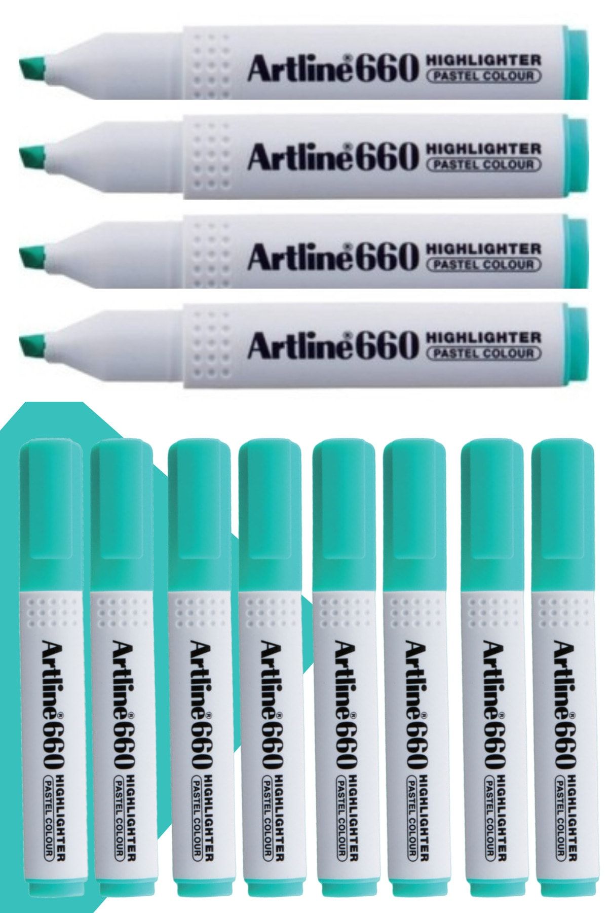 artline 660 Fosforlu Kalem Pastel Yeşil 12'li