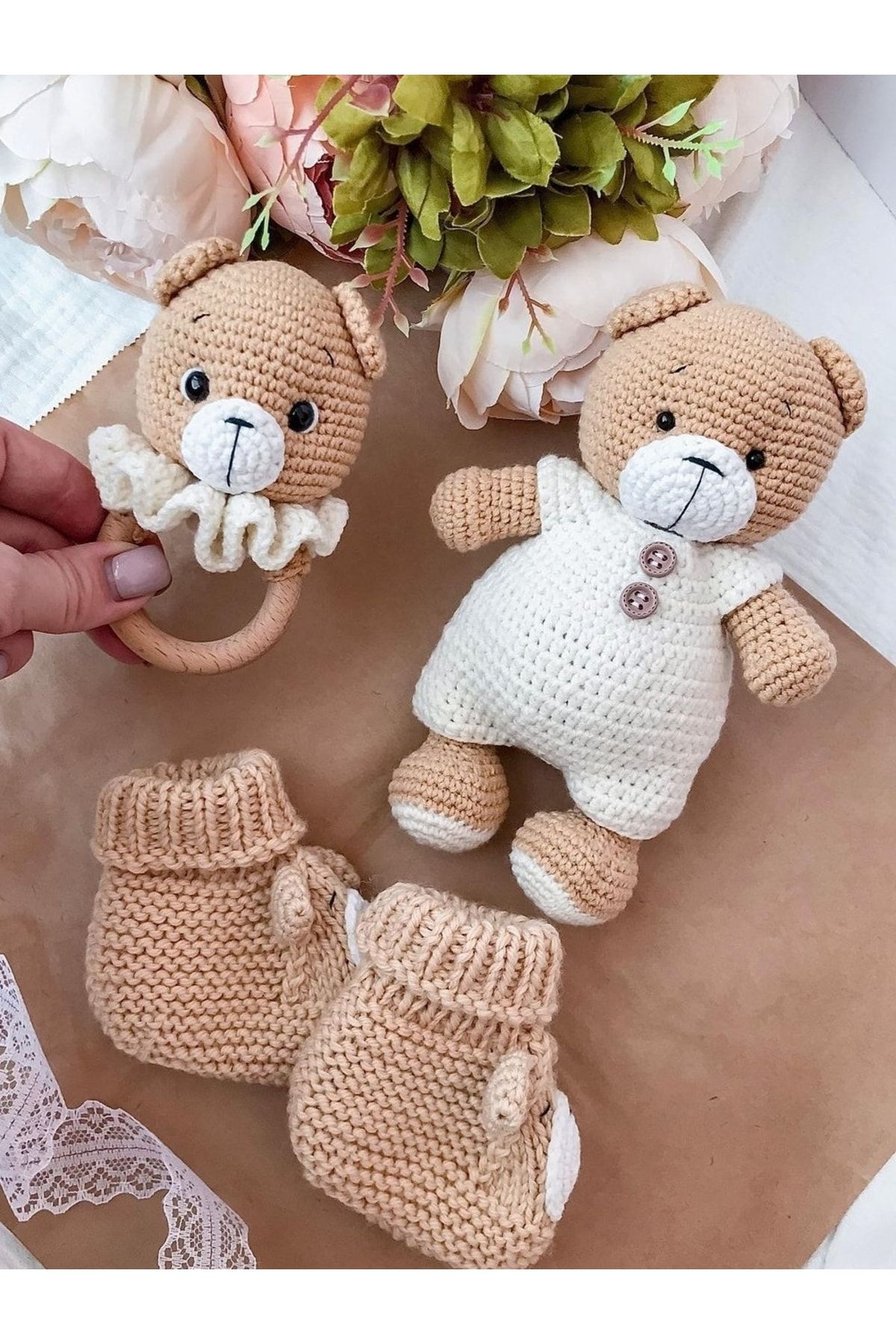 Damla Amigurumi 3lu Ayicik Set