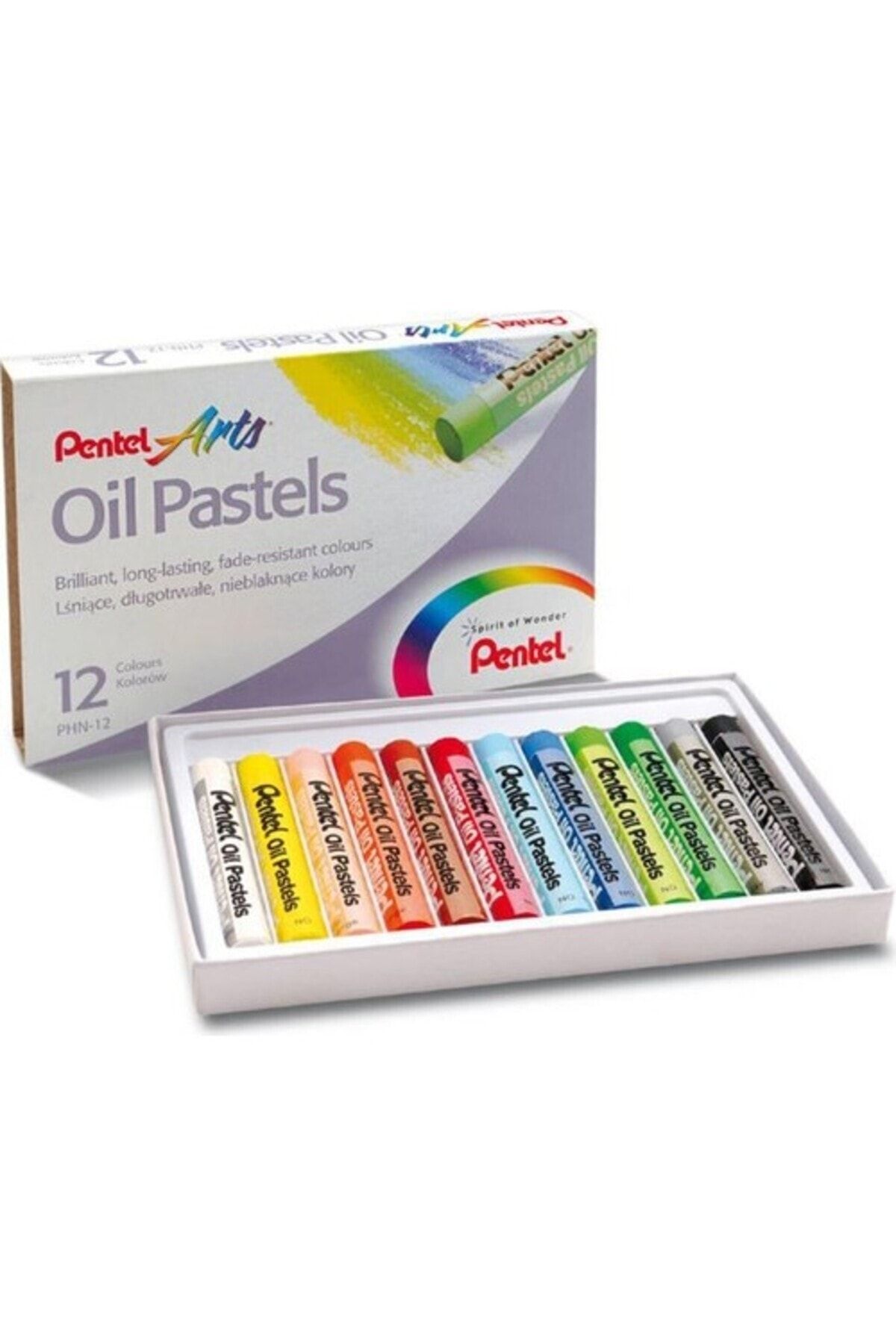 Pentel Pastel Boya Yağlı 12 Renk Phn12