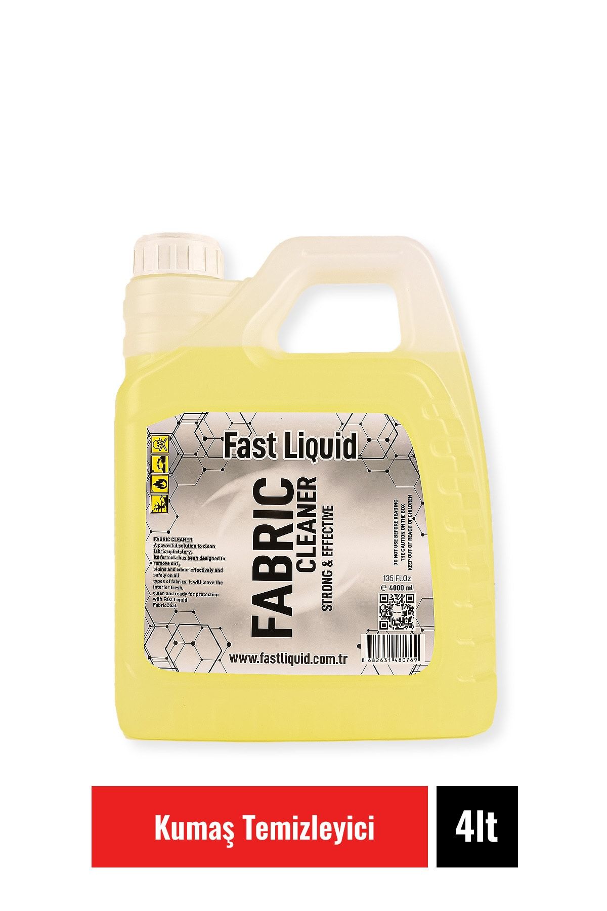 Fast Liquid Fabrıc Cleaner 4 Lt - Koltuk - Kumaş Temizleyici & Genel Temizleyici & Detay Temizleyici