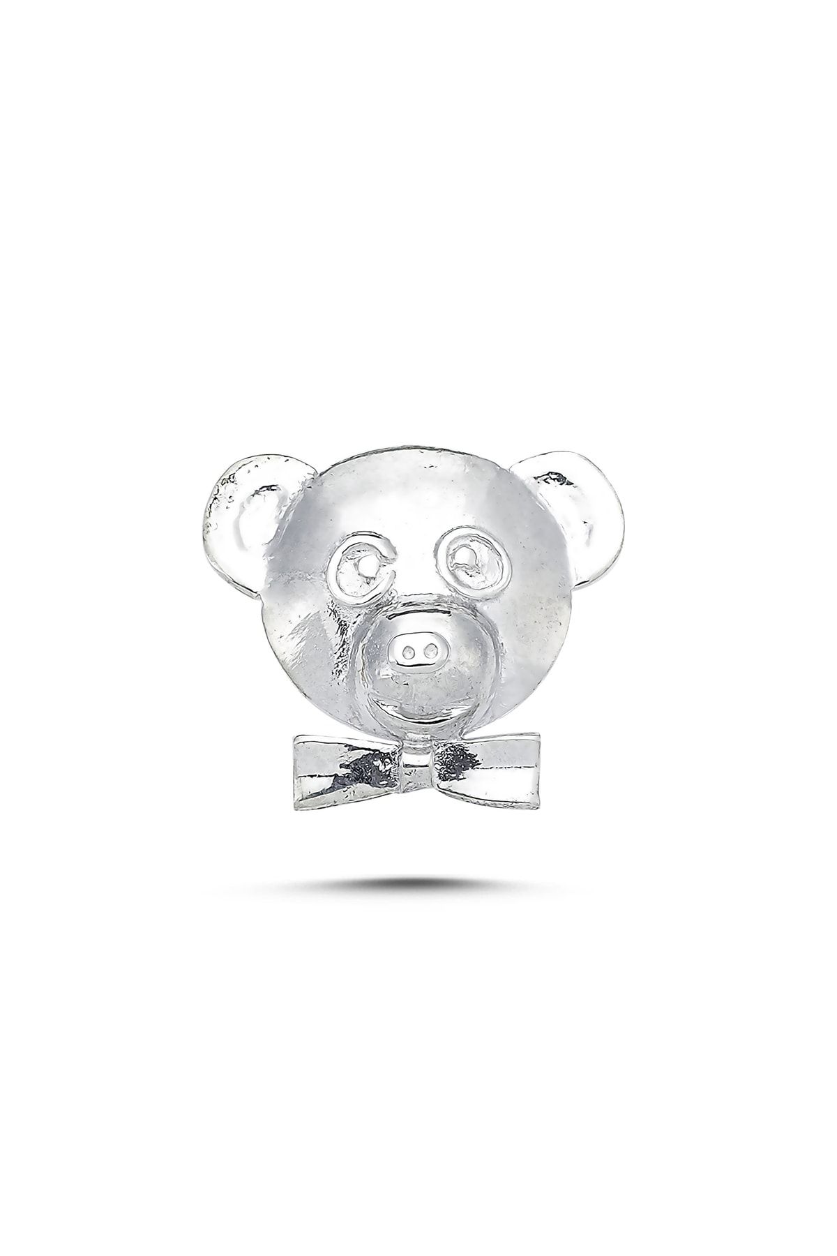 Ecce Mini Pin Teddy Bear Ayıcık Gümüş Üzeri Altın Kaplamalı Broş/rozet