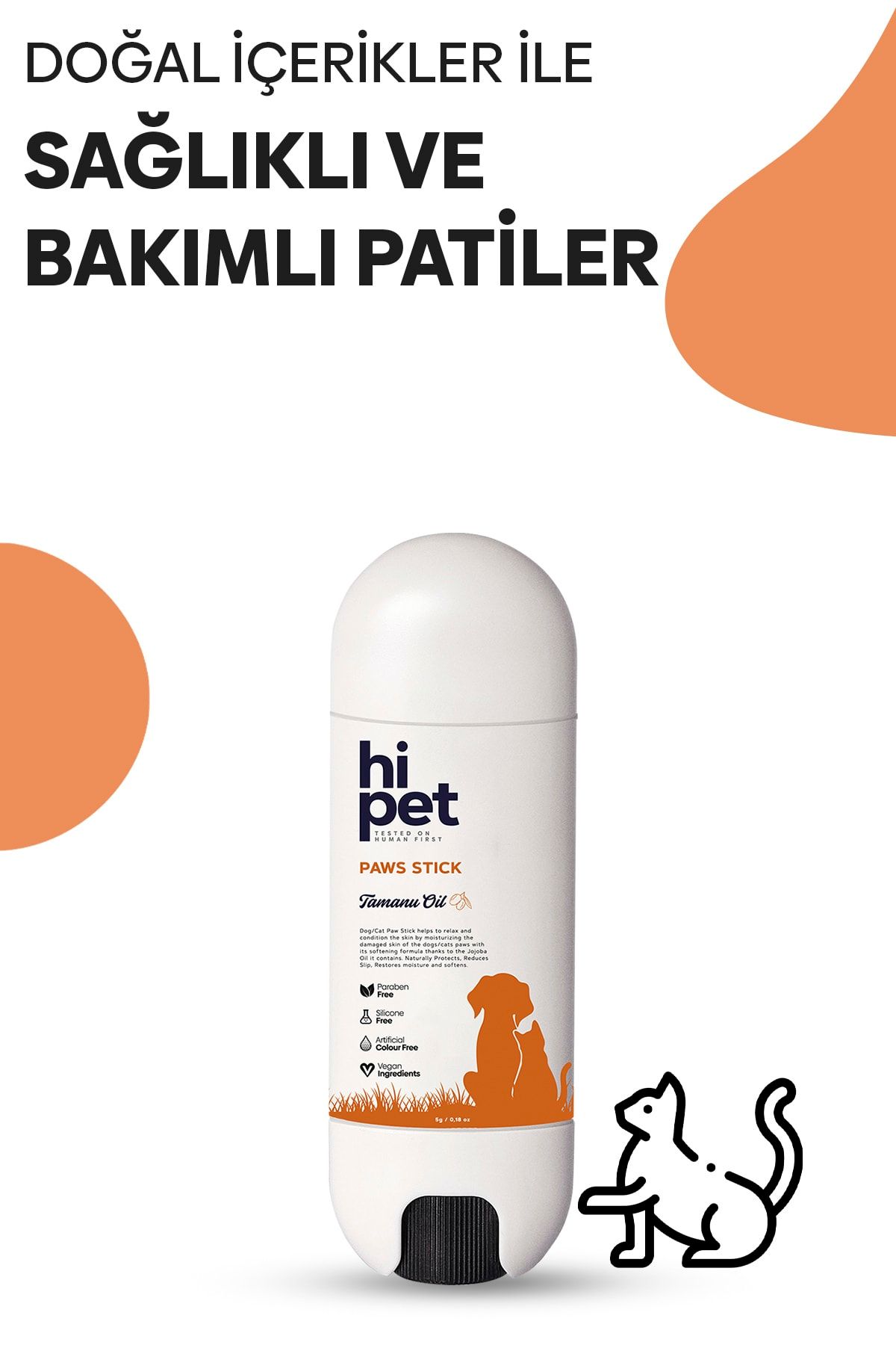 HiPet Kedi Tamanu Oil Pati Stick