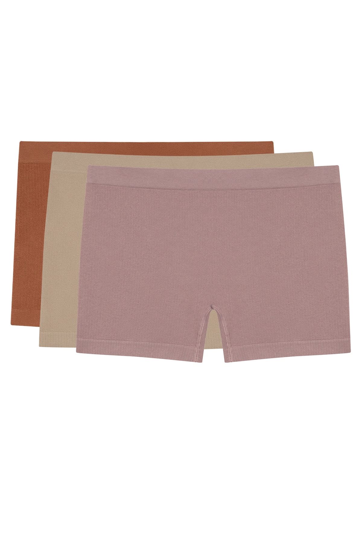 LOS OJOS 3 Adet Fitilli Seamless Boxer Külot 3xboyshort