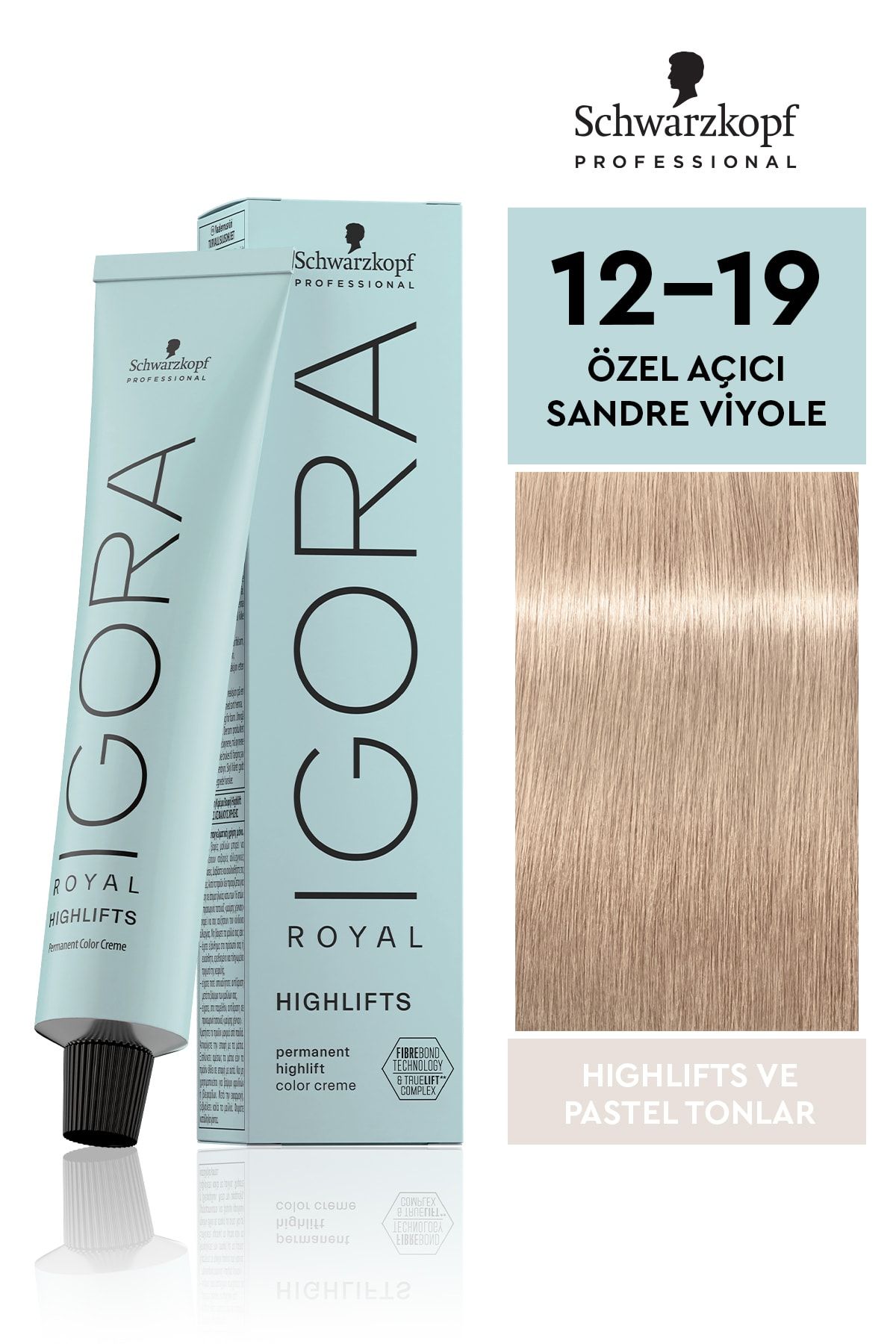 Igora Royal Highlifts Pastel Tonlar 12-19 Özel Açıcı - Sandre Viyole Saç Boyası 60ml