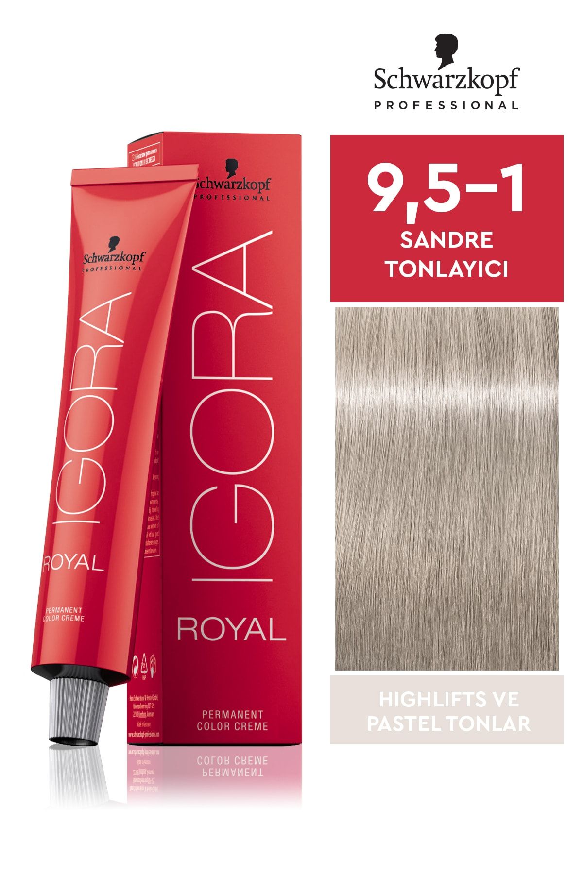 Igora Royal Pastel Tonlar 9,5-1 Sandre Tonlayıcı Saç Boyası 60ml