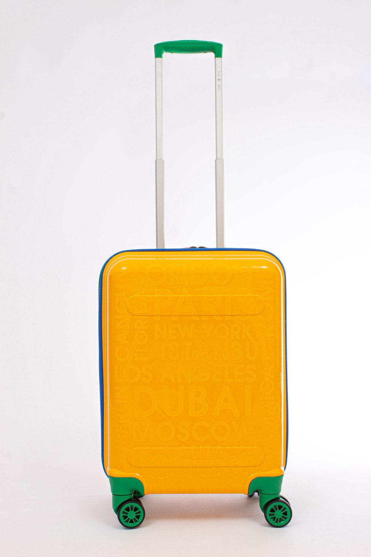 KAFF Albatros Cap Polo's Sarı 4 Teker PP 112 Kırılmaz Dayanıklı Kabin Boy Küçük Valiz & Bavul