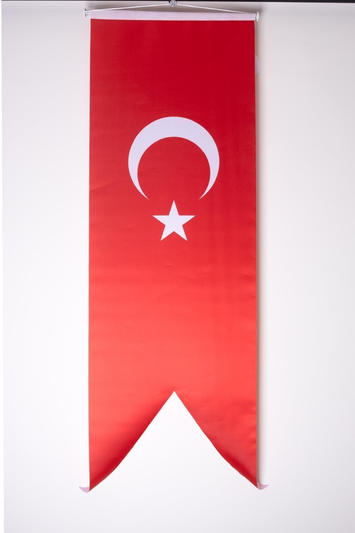 ZC Bayrak 50x150 Saten Kırlanğıç Türk Bayrağı Flama