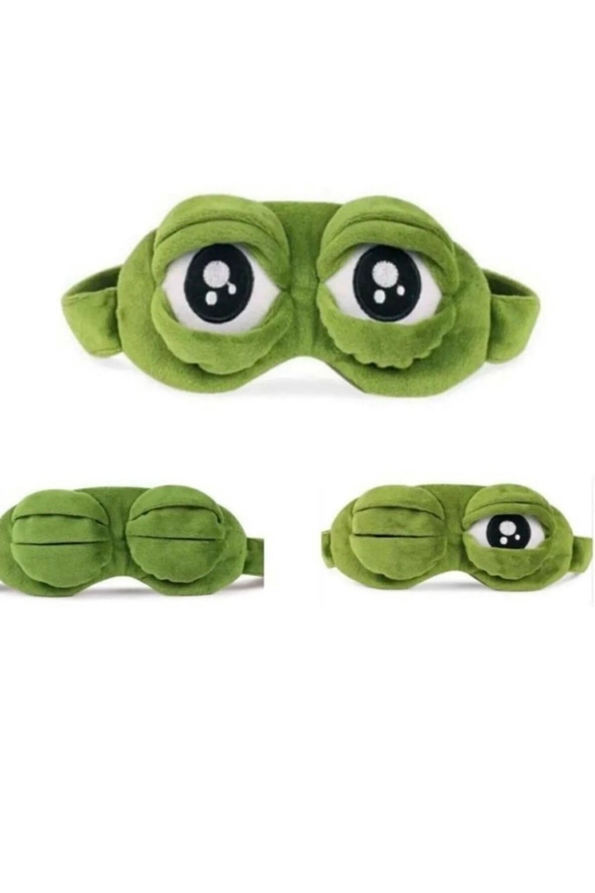 poorcompany Yeşil Kurbağalı Göz Uyku Bandı
