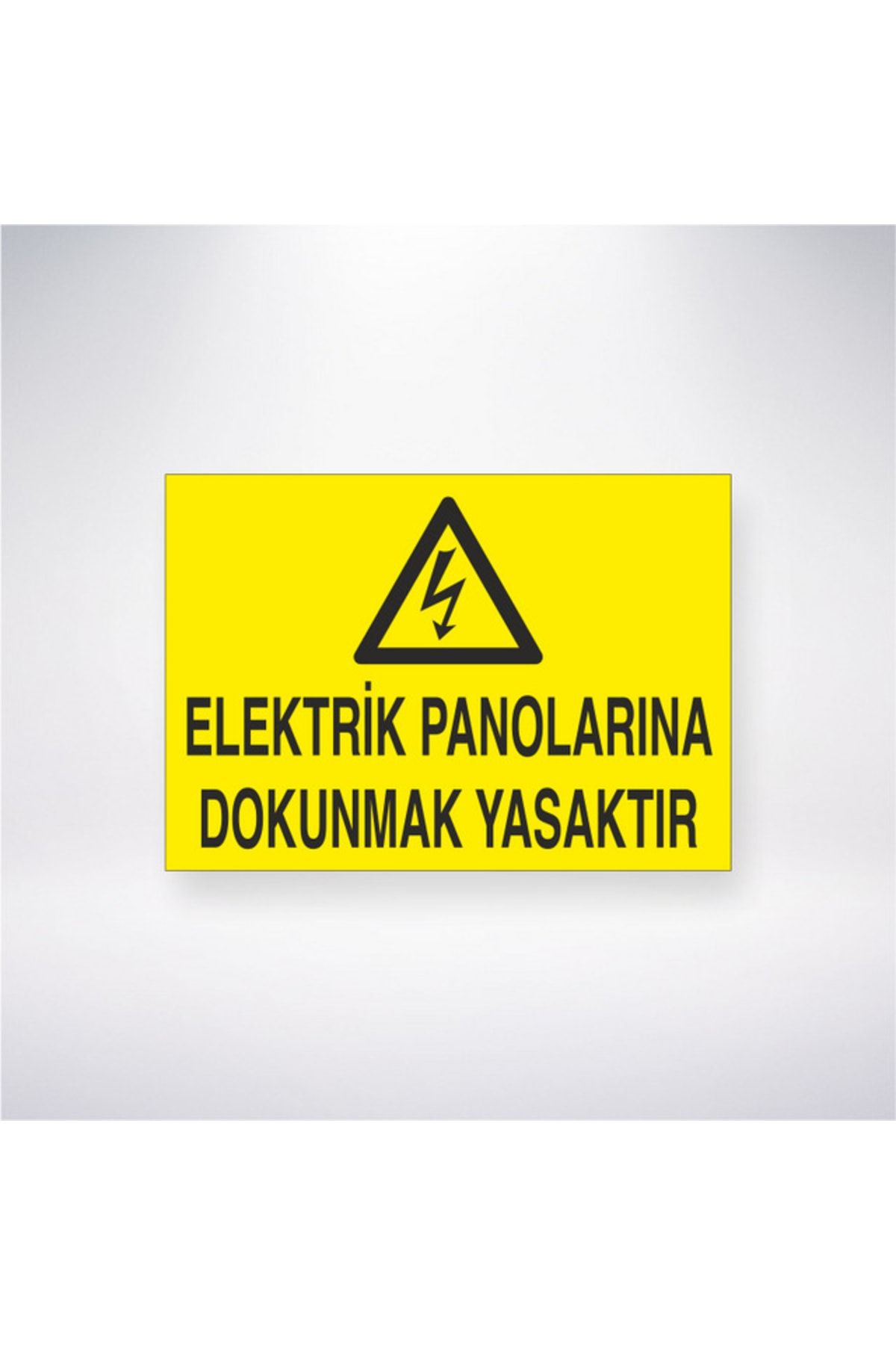 Reysa Tasarım Dikkat Kablo Ve Elektrik Aksamına Dokunmak Tehlikeli Ve Yasaktır 21x35 Arkası Yapışkanlı Levha