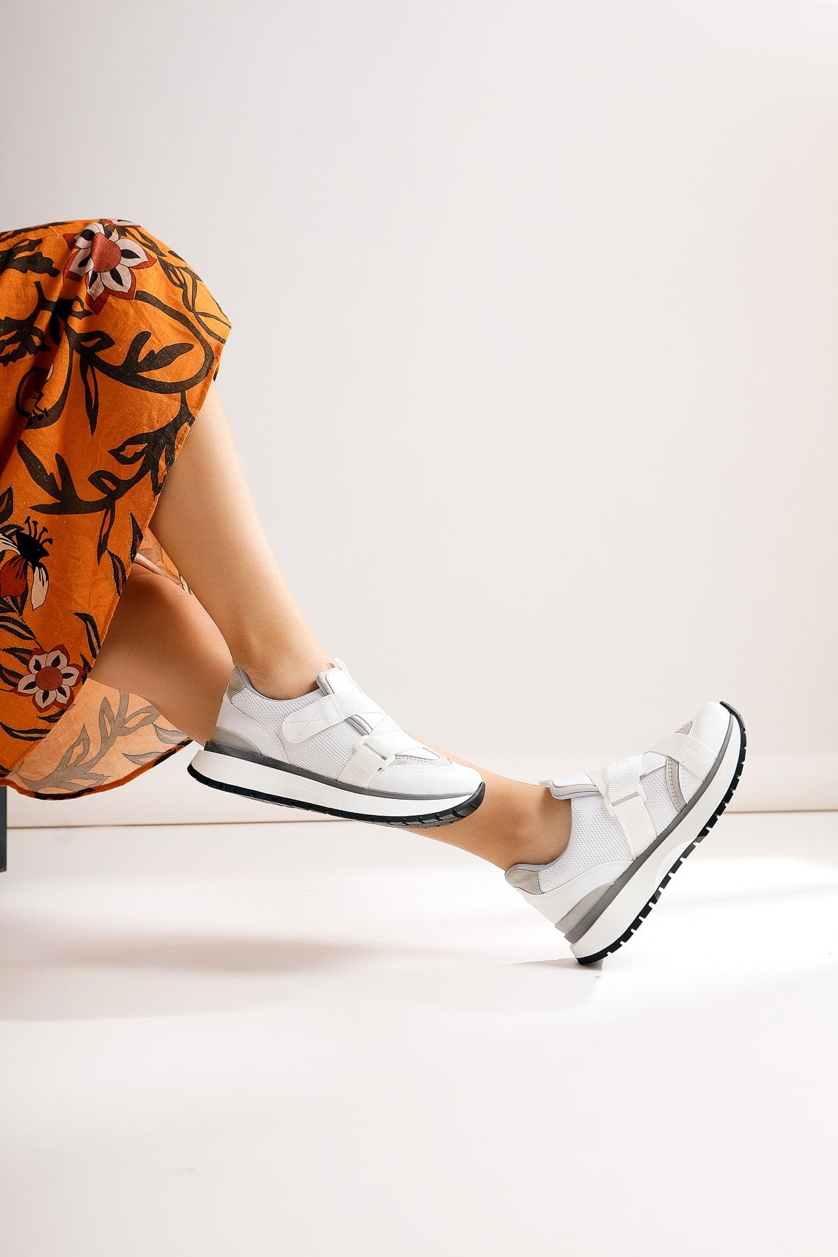 Limoya Anima Beyaz Cırt Detaylı Sneakers Spor Ayakkabı