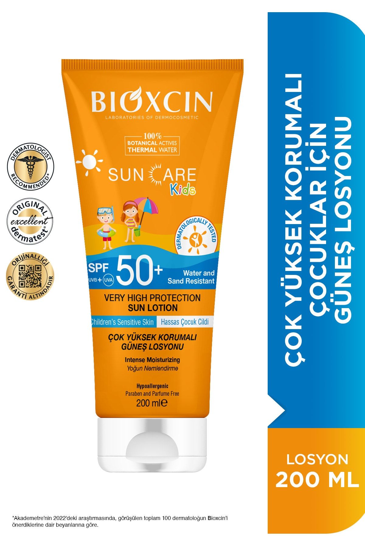 Bioxcin Sun Care Çok Çok Yüksek Korumalı Çocuk Güneş Kremi 50 Spf - % 100 Botanik Aktif 200 ml