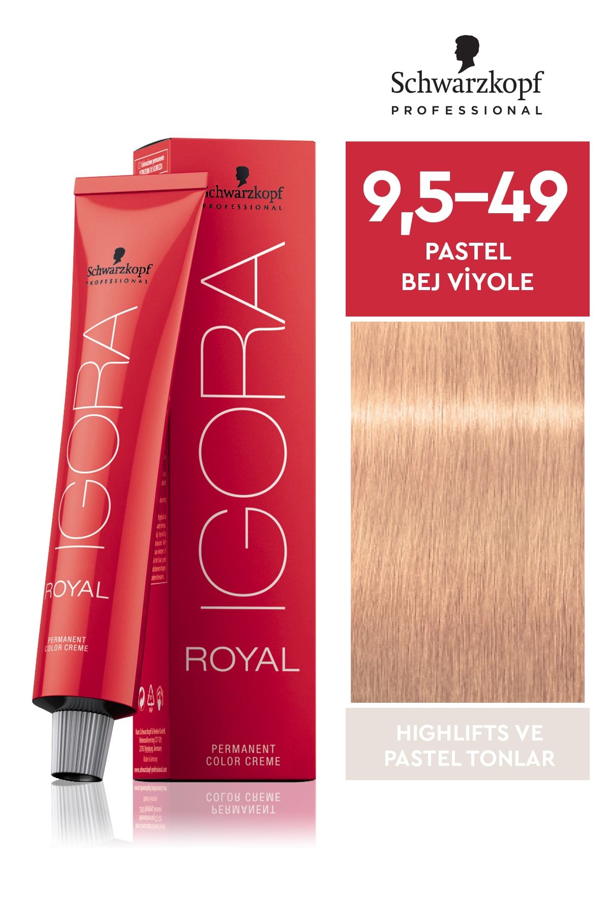 Igora Royal 9,5-49 Pastel Bej Viyole Saç Boyası 60 ml