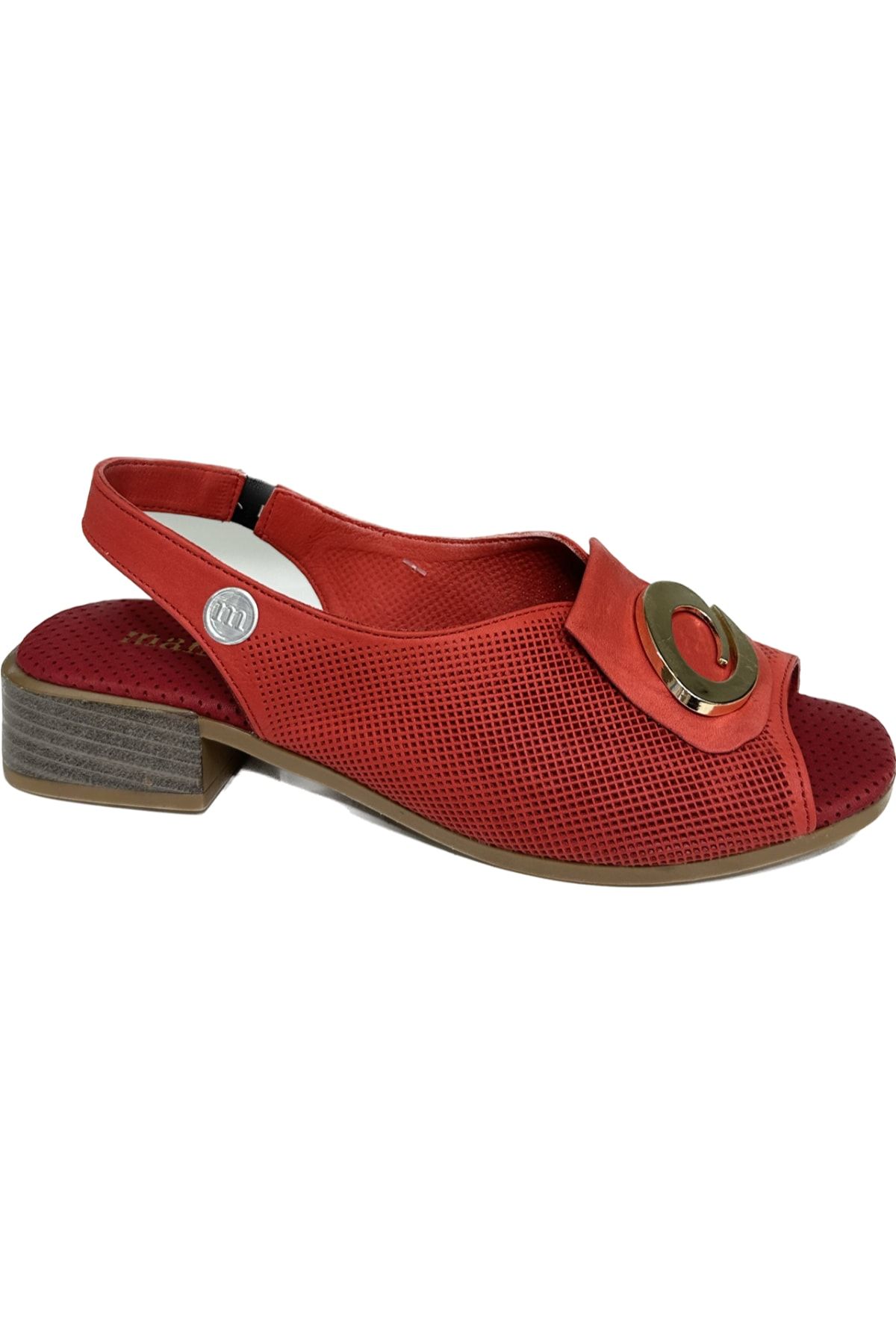 Mammamia Ys1340 Kırmızı Deri Kadın Sandalet