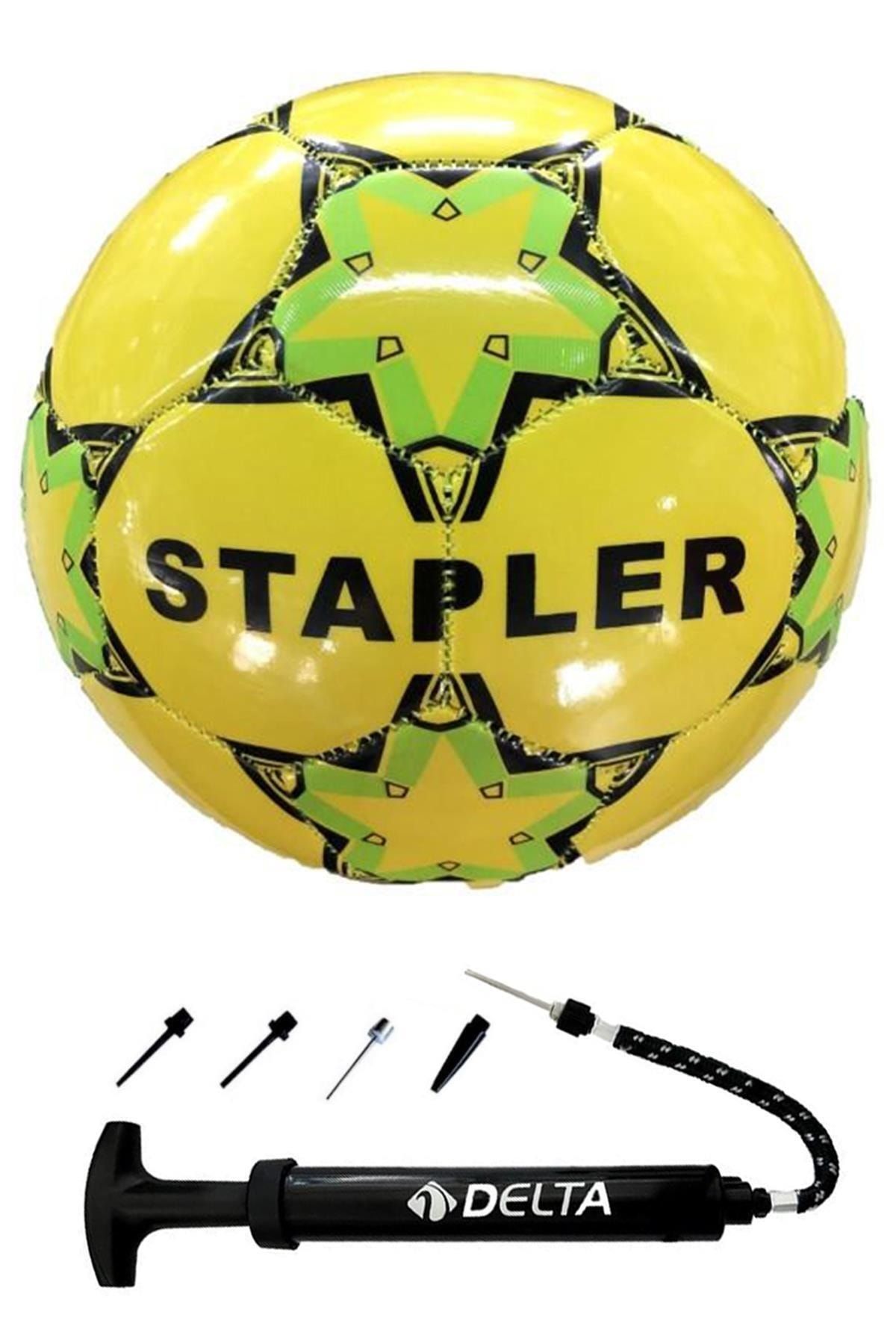 Delta Stapler 5 Numara Dikişli Futbol Topu + Top Pompası