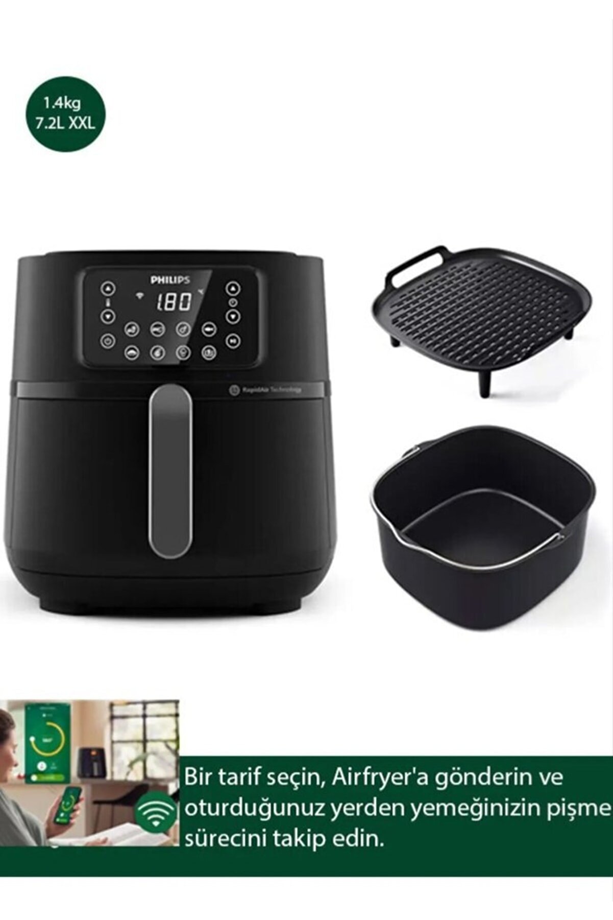 philips hd9285 93 xxl heißluftfritteuse