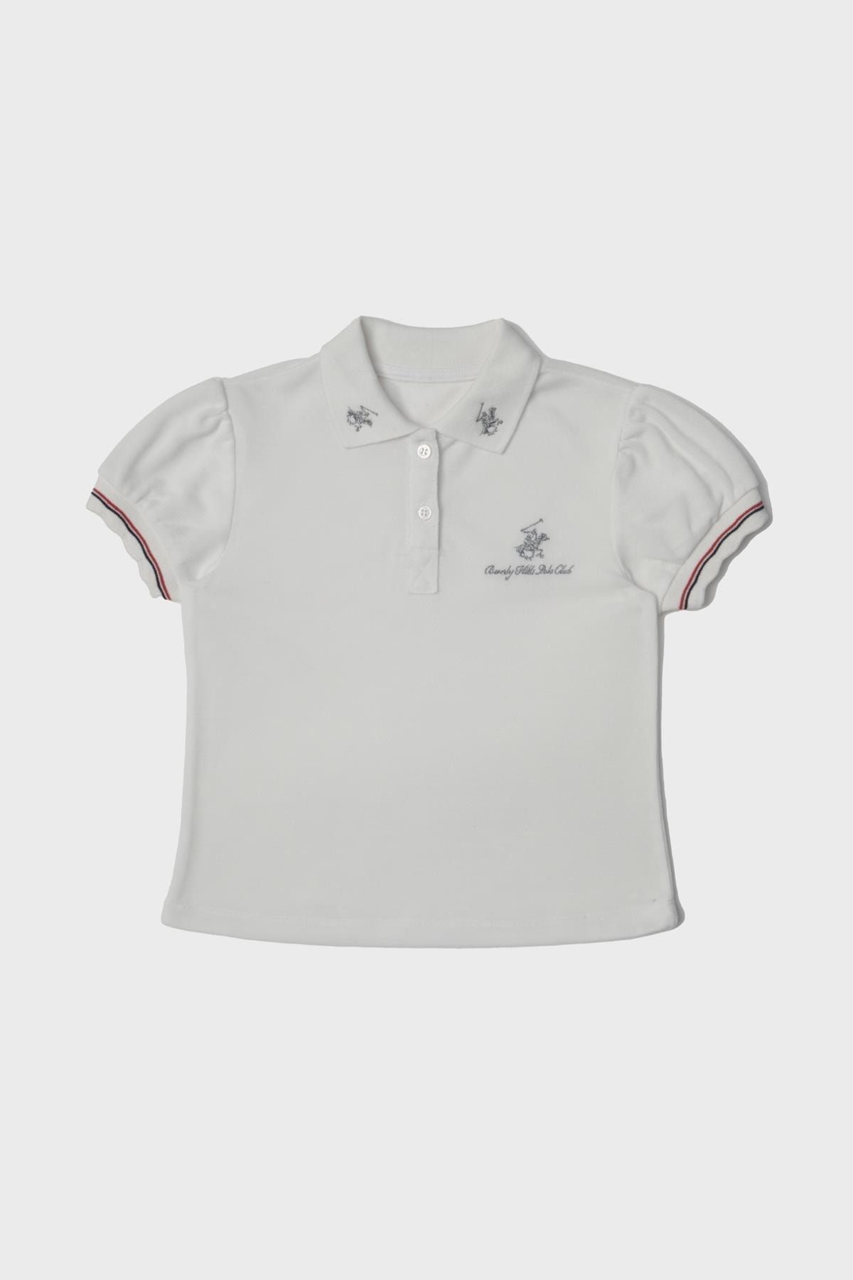 Beverly Hills Polo Club Kız Çocuk Beyaz T-Shirt 23SS2BHG528