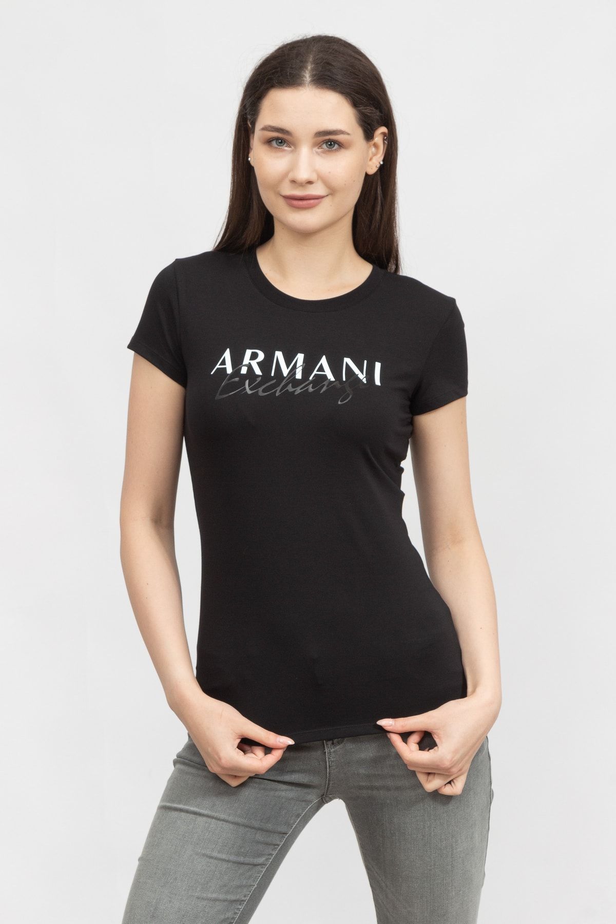 Armani Exchange Kadın Bisiklet Yaka T-Shirt3RYTBKYJDTZ