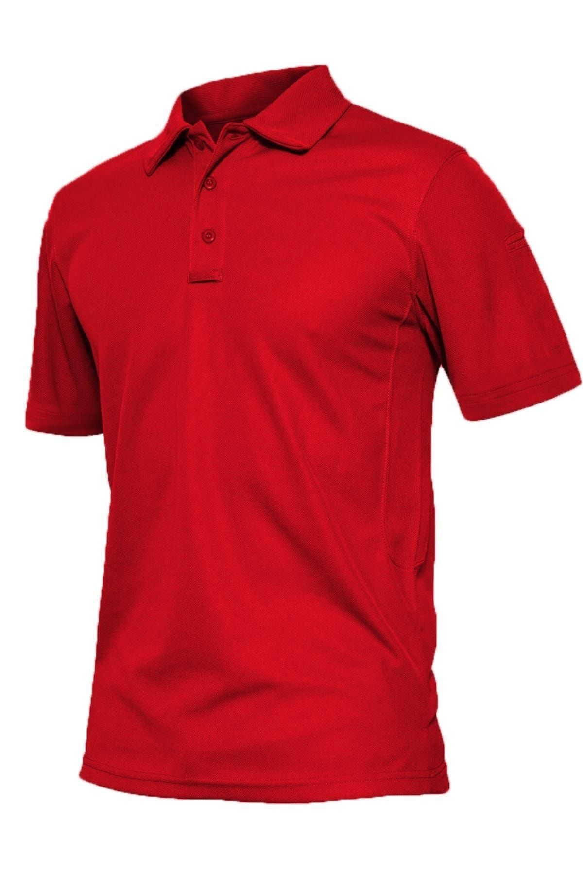Ghassy Co Erkek Taktik Gömlek Hızlı Kuruma Nem Emici Performans Pique Jersey Golf T-shirt