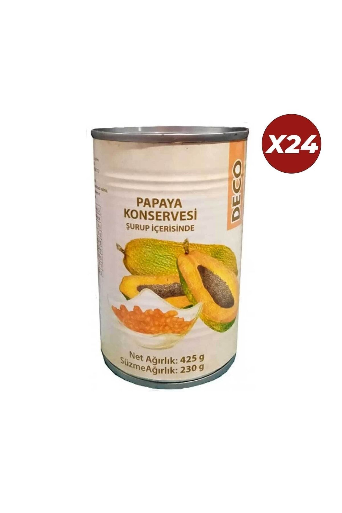 DECO Papaya Konservesi 425 Gr 24 Adet
