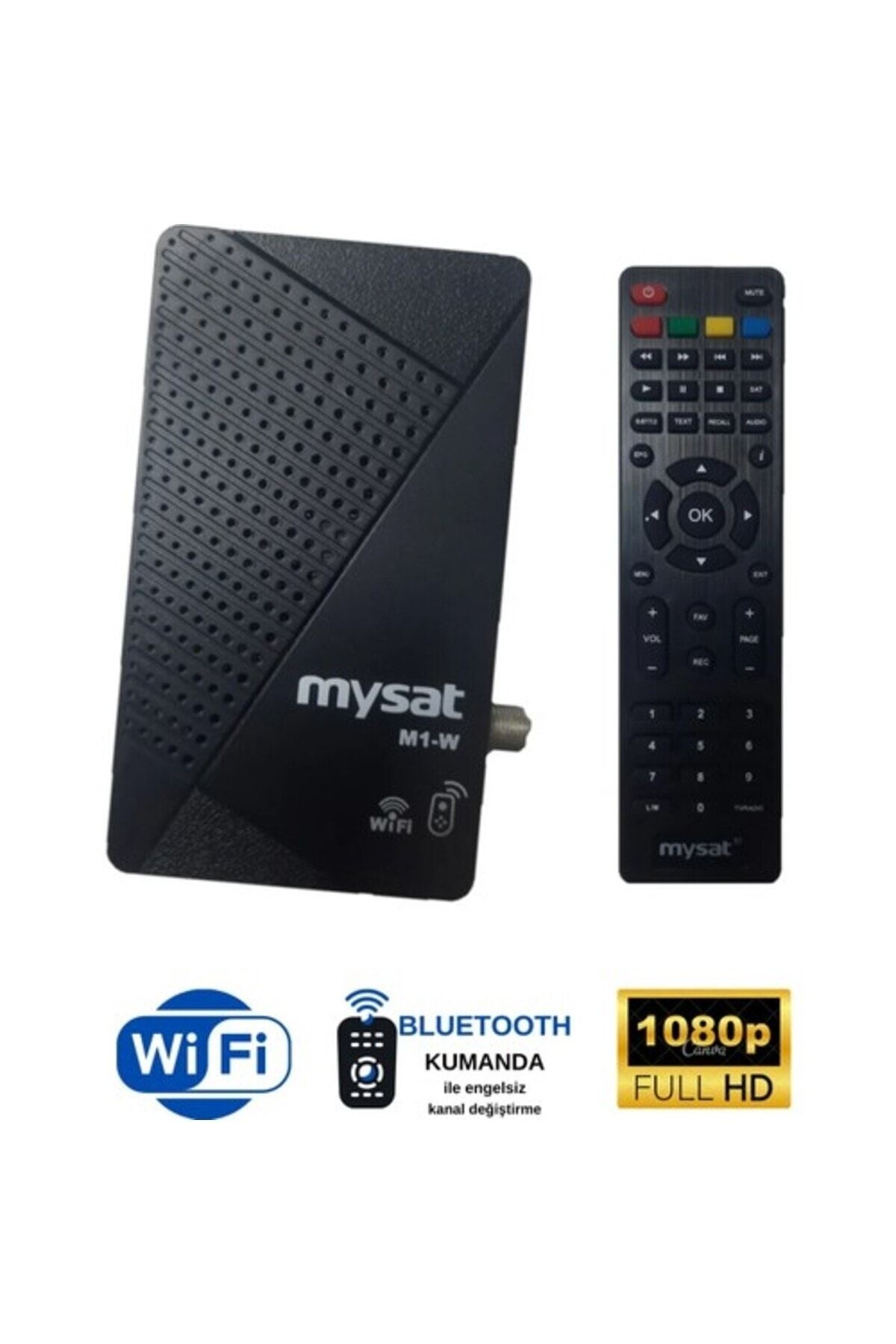 MYSAT M1-W Youtube, Wifi Full Hd + Bluetooth Kumanda Dijital Uydu Alıcı