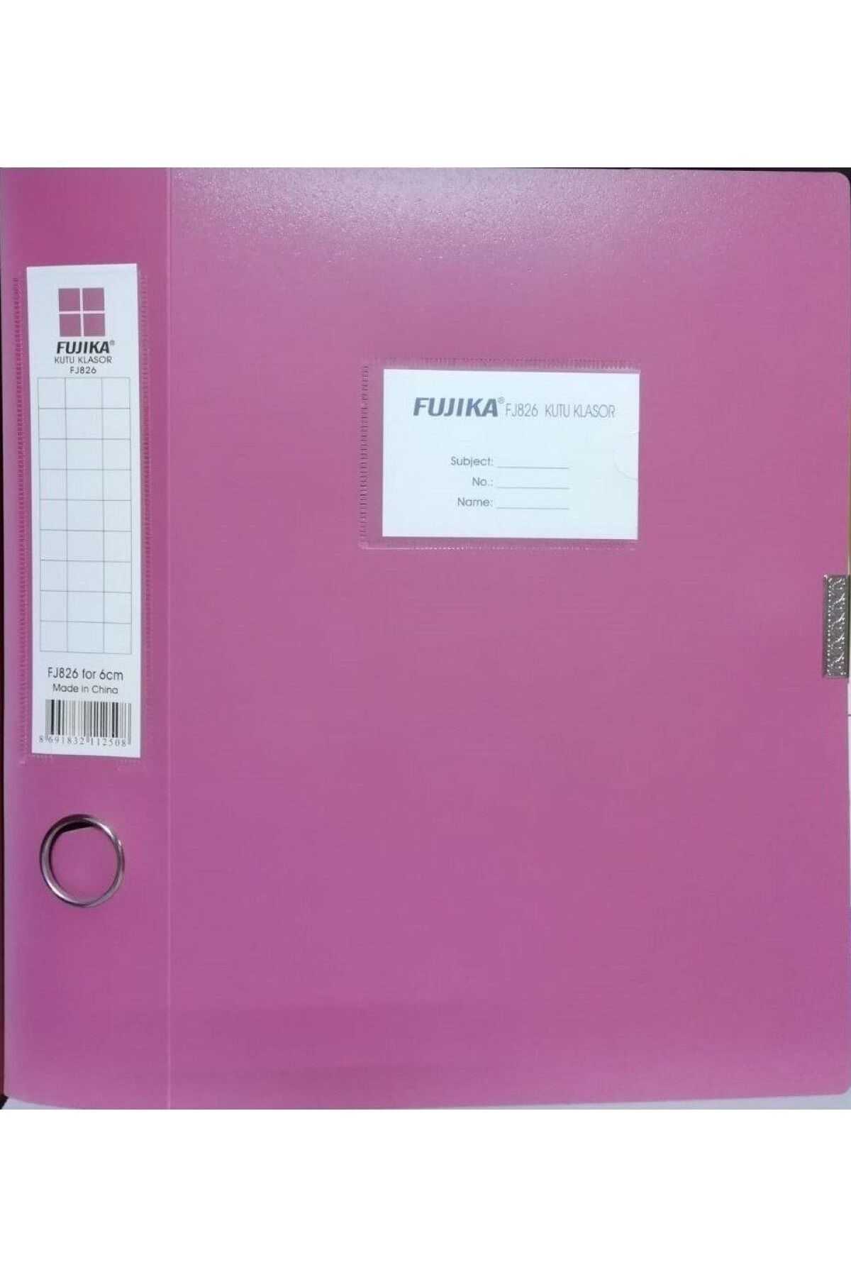 Fujika KUTU DOSYA 6cm GENİŞLİK FJ826 PEMBE ( 5 ADET )