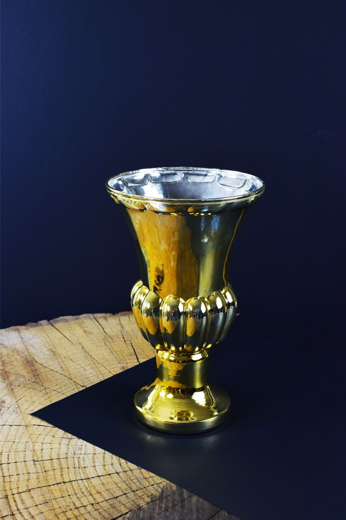 SepetçiBaba Gold Cam Vazo Kupa