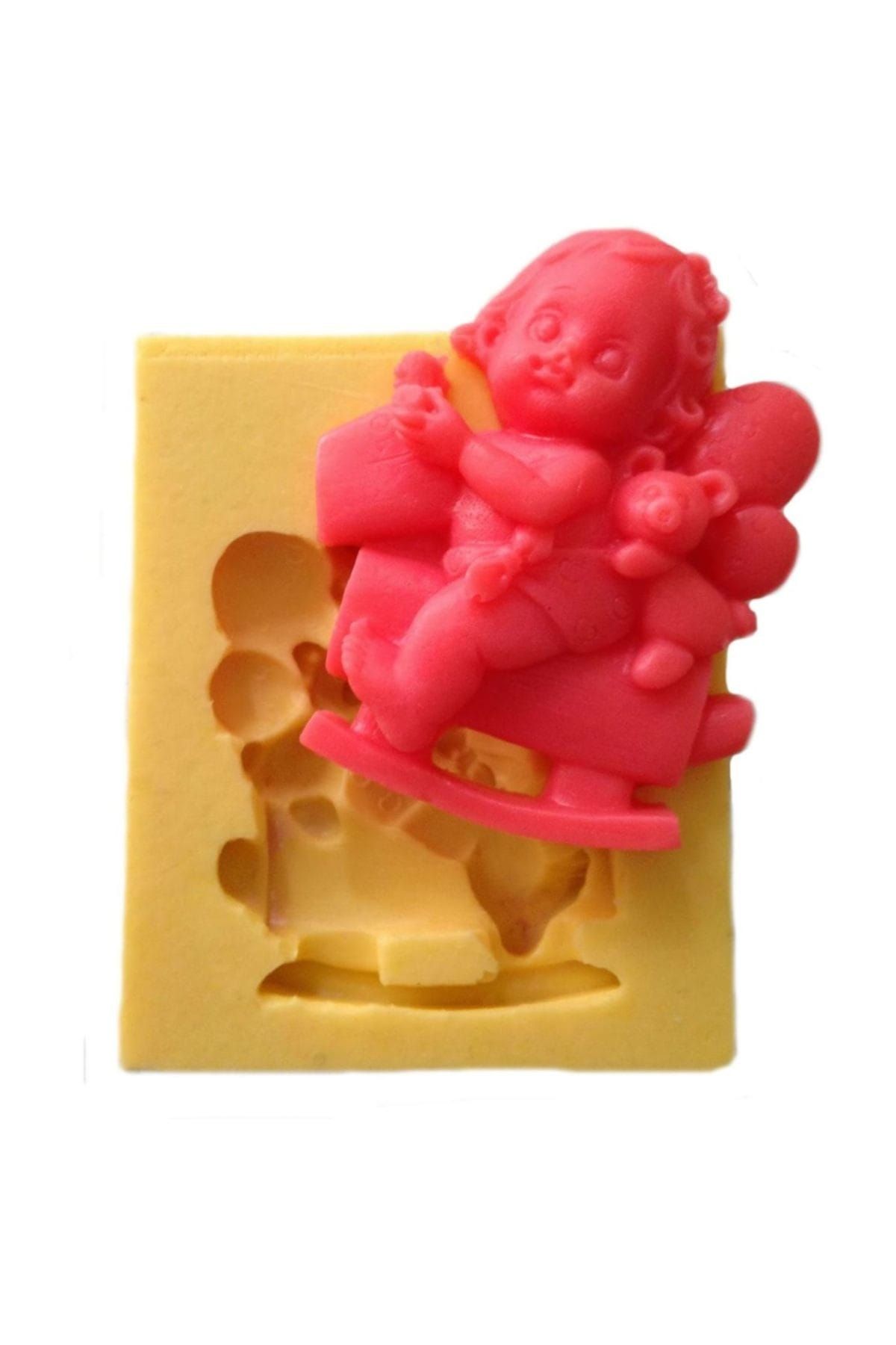 Partivitrini Oyuncaklı Bebek Şeklinde Silikon Pasta ve Seker Hamuru Kalibi 7x6x2 cm