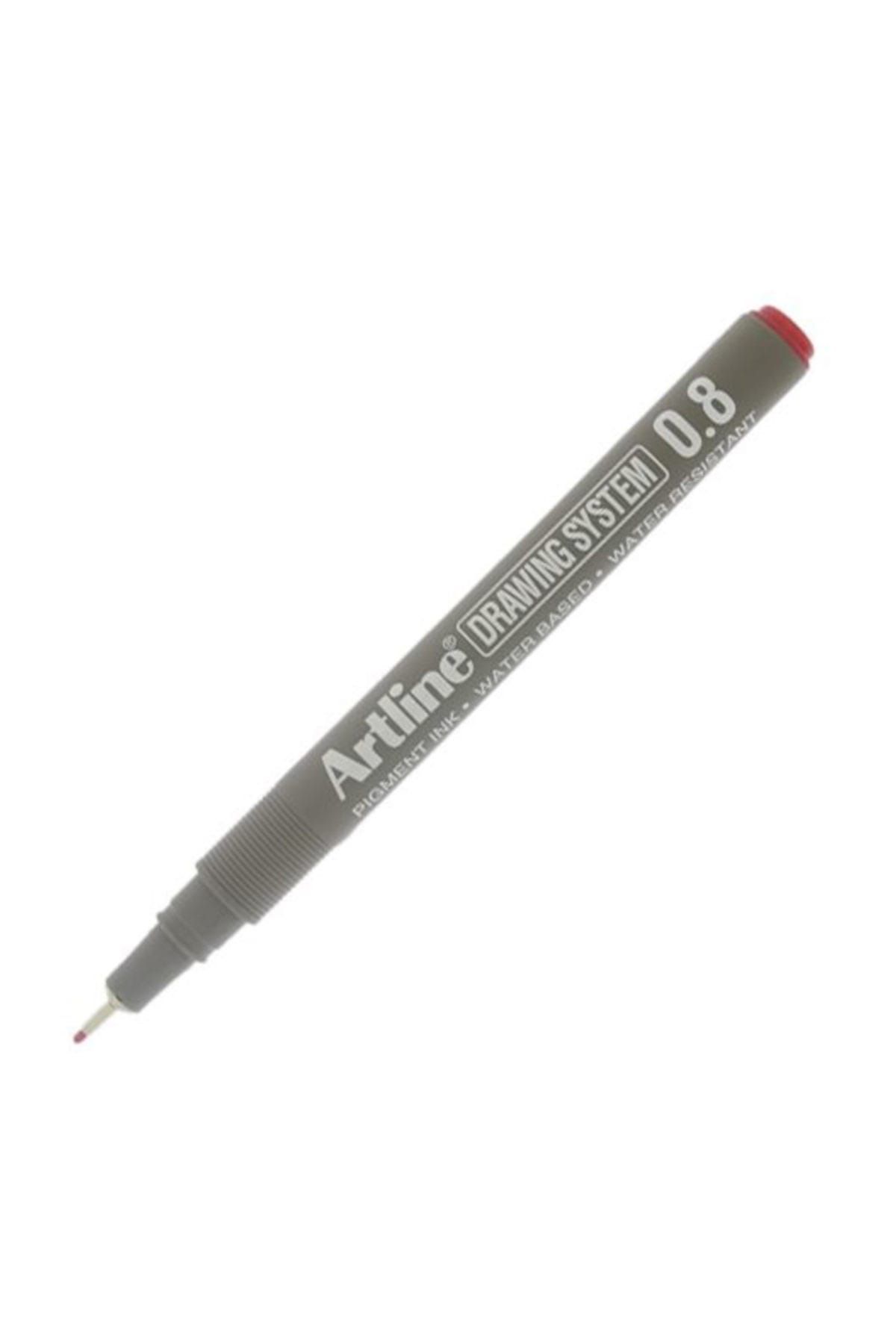 artline Drawing System 0.8 Çizim Kalemi Uç:0,8mm Kırmızı