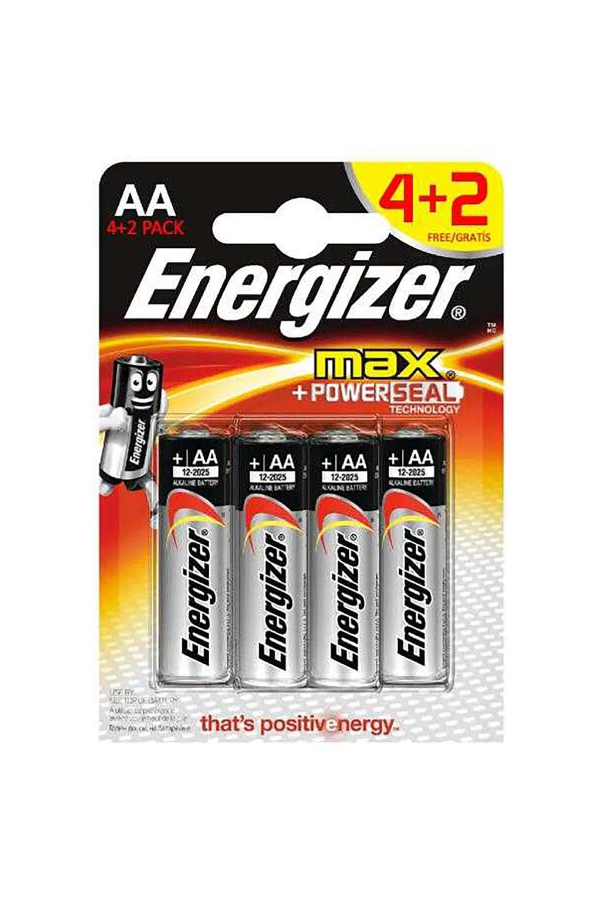 Energizer Alkaline Max Power Seal 4+2 AA Kalem Pil