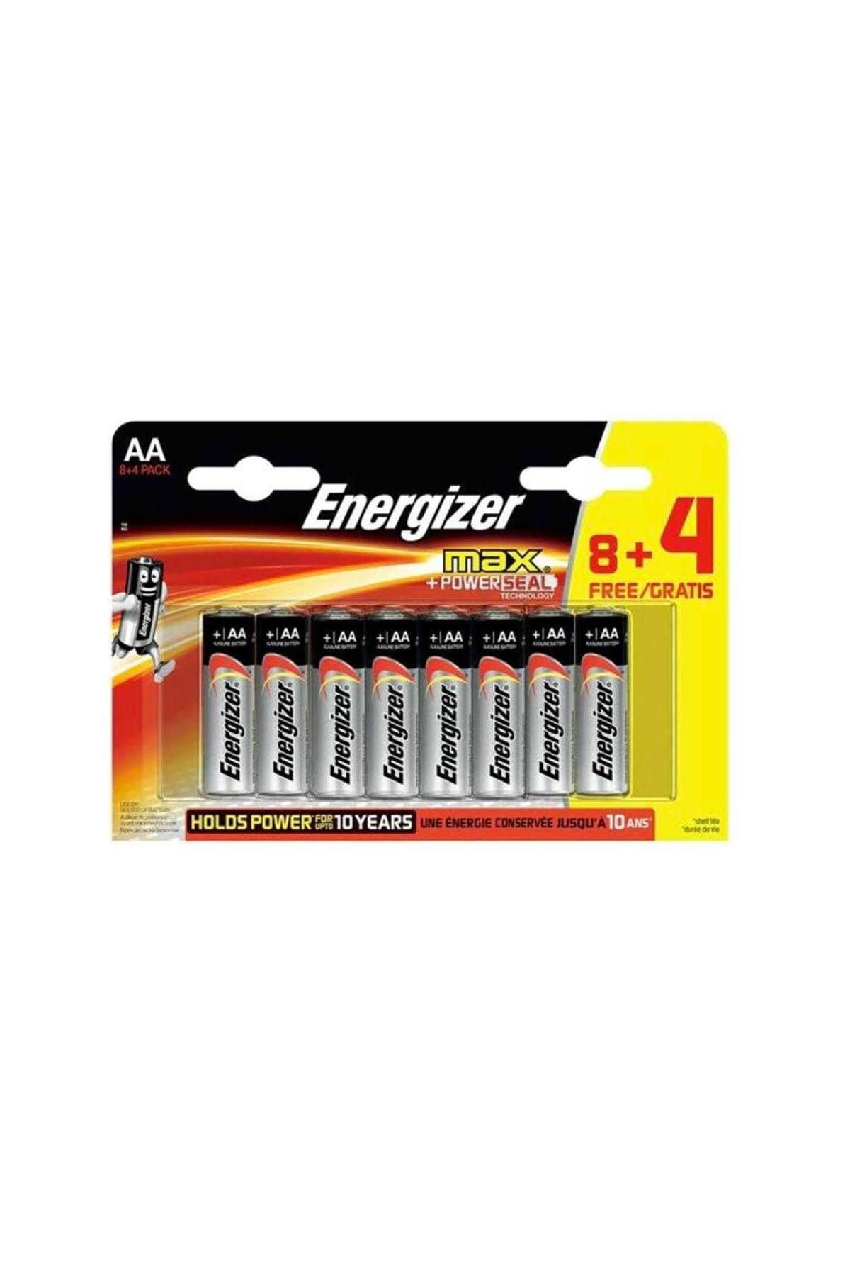 Energizer Alkaline Max Power Seal 8+4 AA Kalem Pil