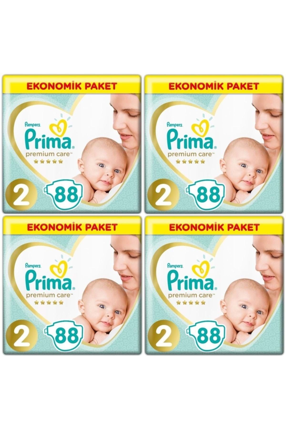Prima Bebek Bezi Premium Care 4'lü Ekonomik Paket 2 Beden 352 Adet