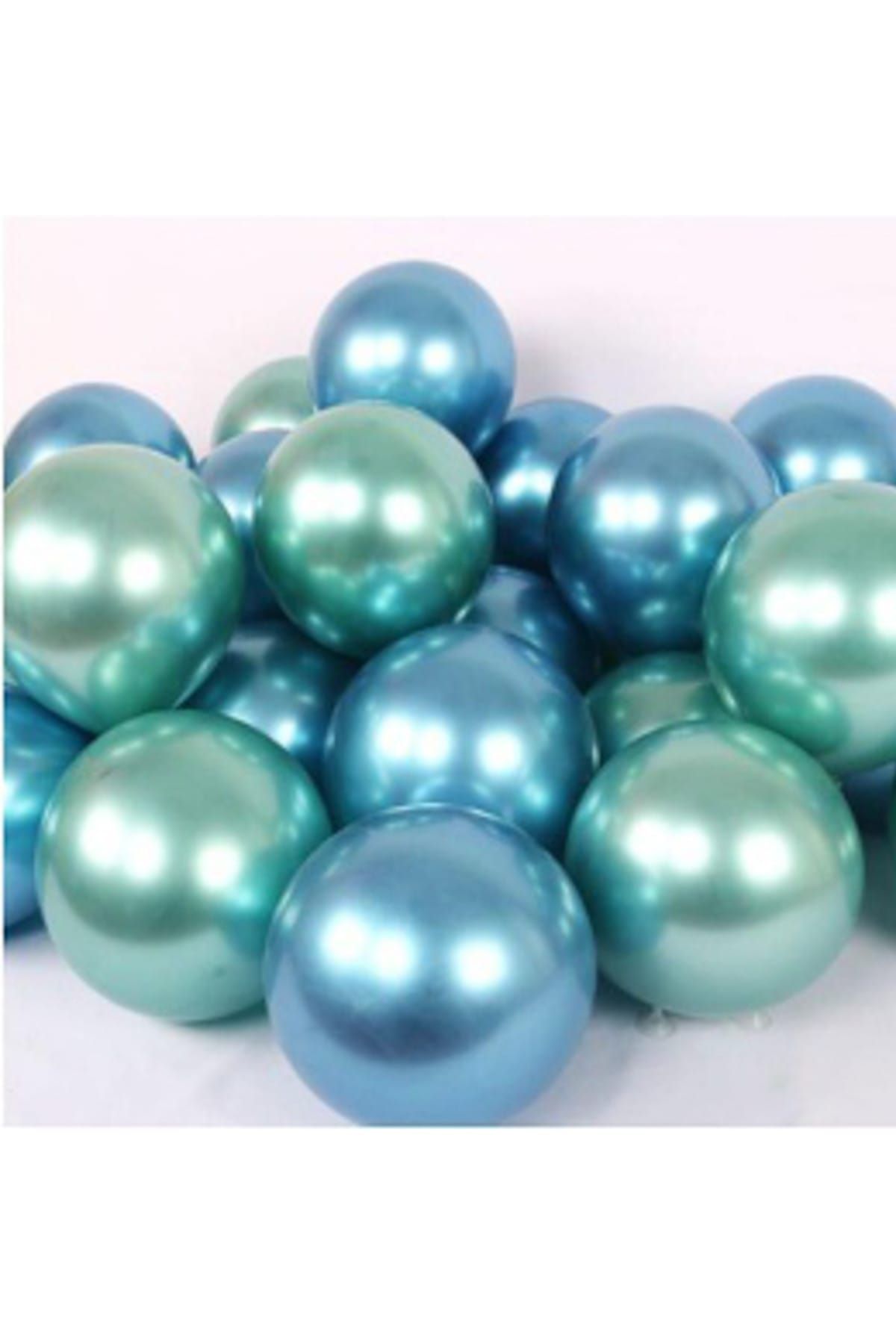 Magic Hobby Krom Parlak Metalik Yeşil-Mavi 30'Lu Balon