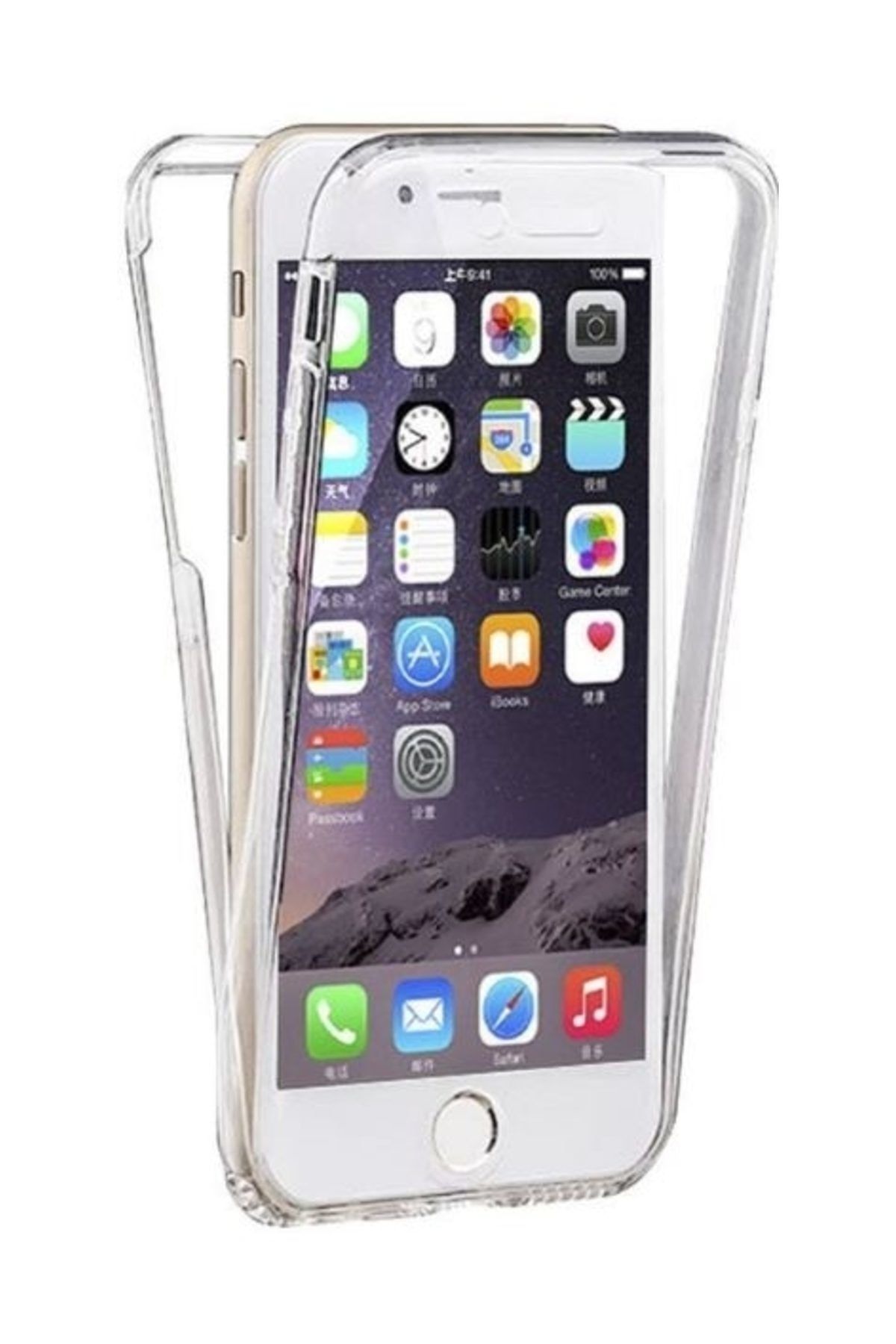 Ally Mobile İphone 6 - 6s Plus 360 Koruma Silikon Kılıf FÜME