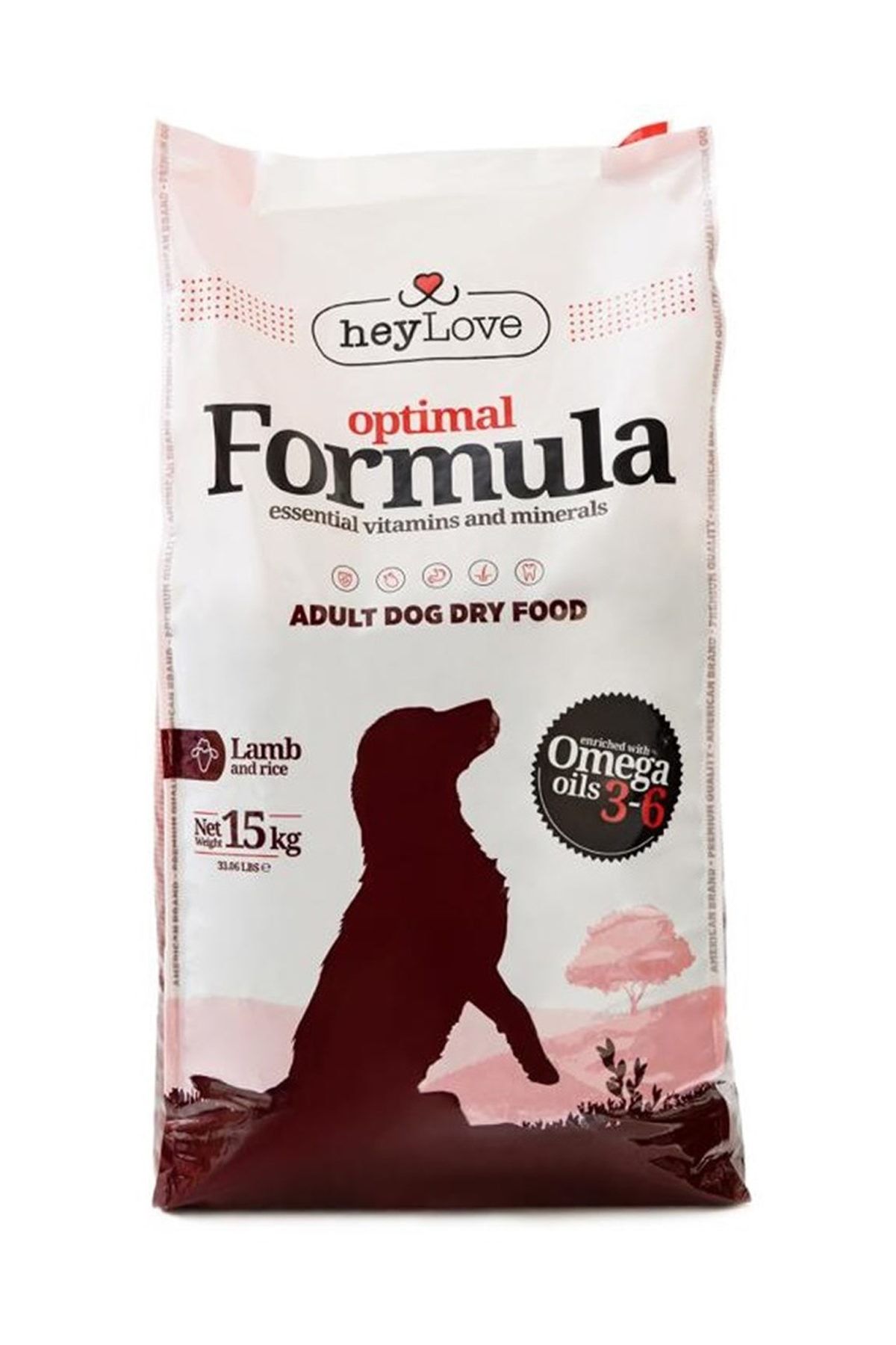 heyLove Optimal Kuzu Etli Yetiskin Köpek Maması 15 Kg