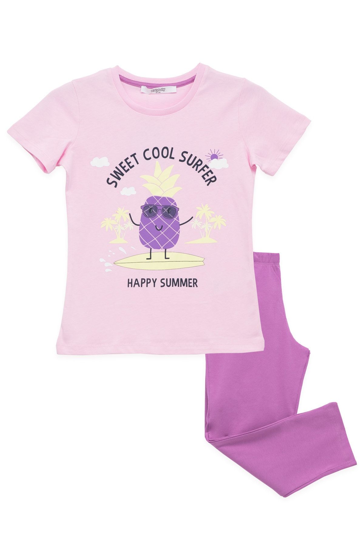 Rolypoly Kız Çocuk Pijama Takımı Pembe