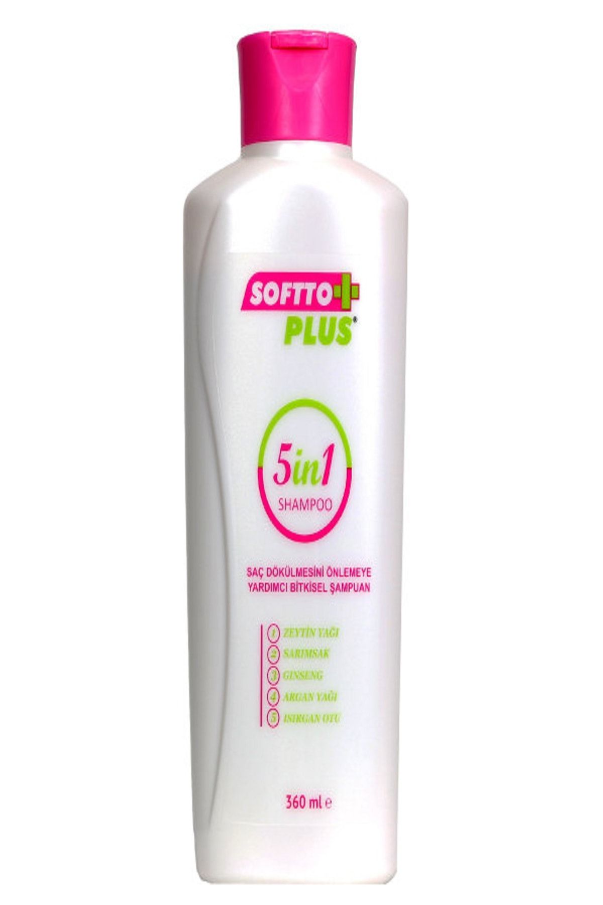 Softo Plus 5 İn 1 Saç Dökülmesini Önleyici Bitkisel Şampuan 360 ml