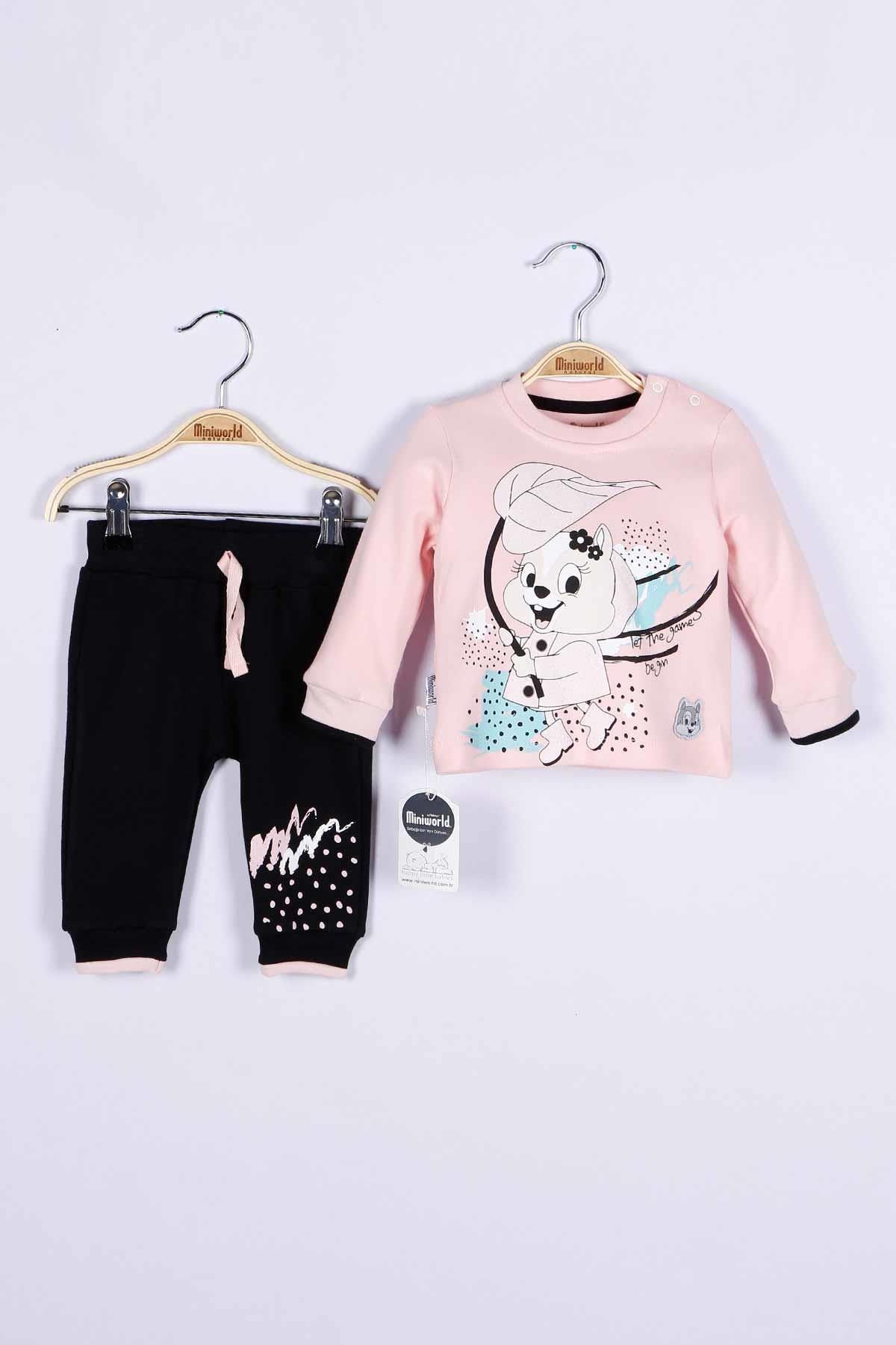 Miniworld Kız Bebek Sweatshirt Pantolon 2li Takım 14778
